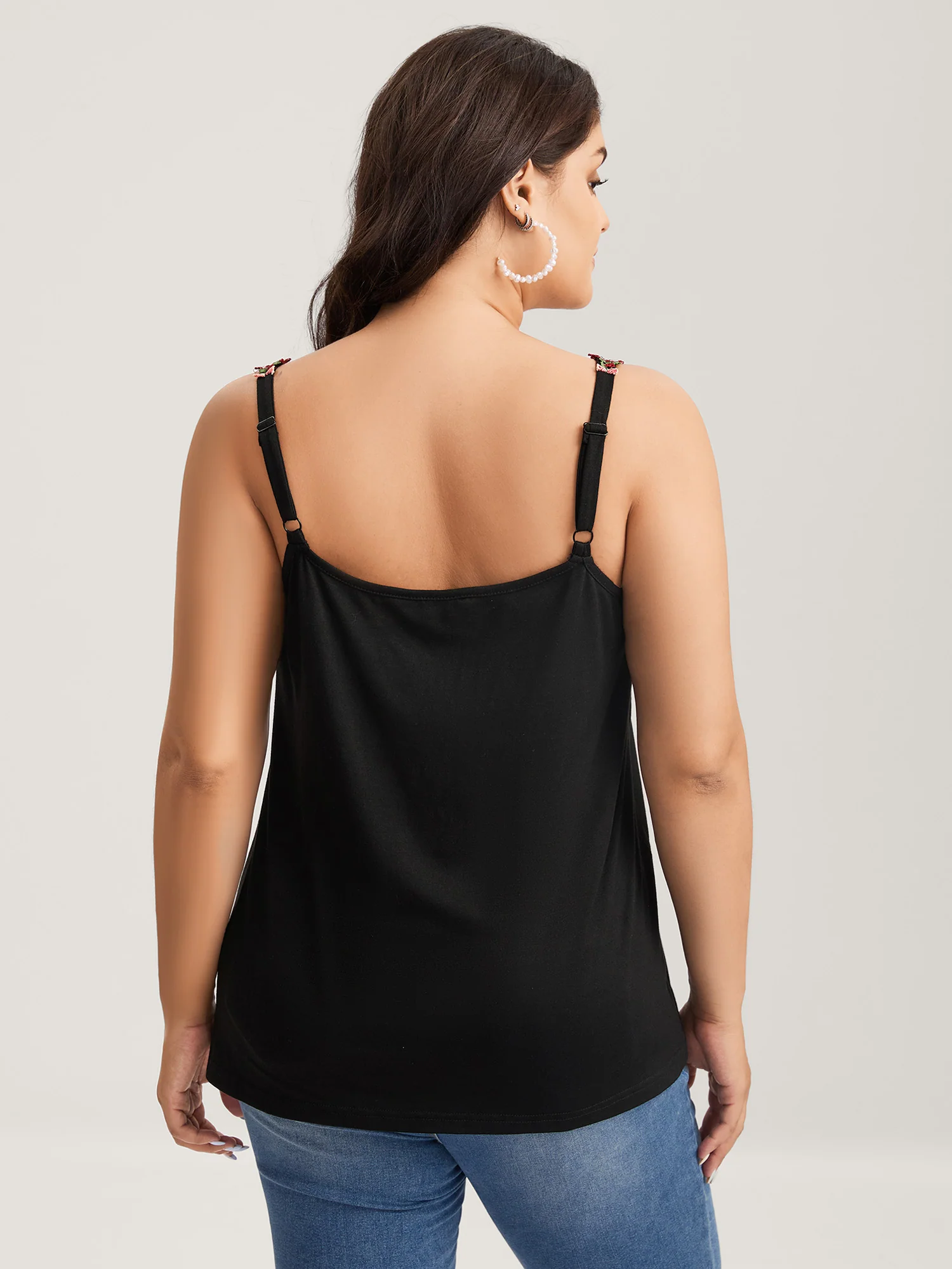 3D Floral Neckline Tank Top - Image 4
