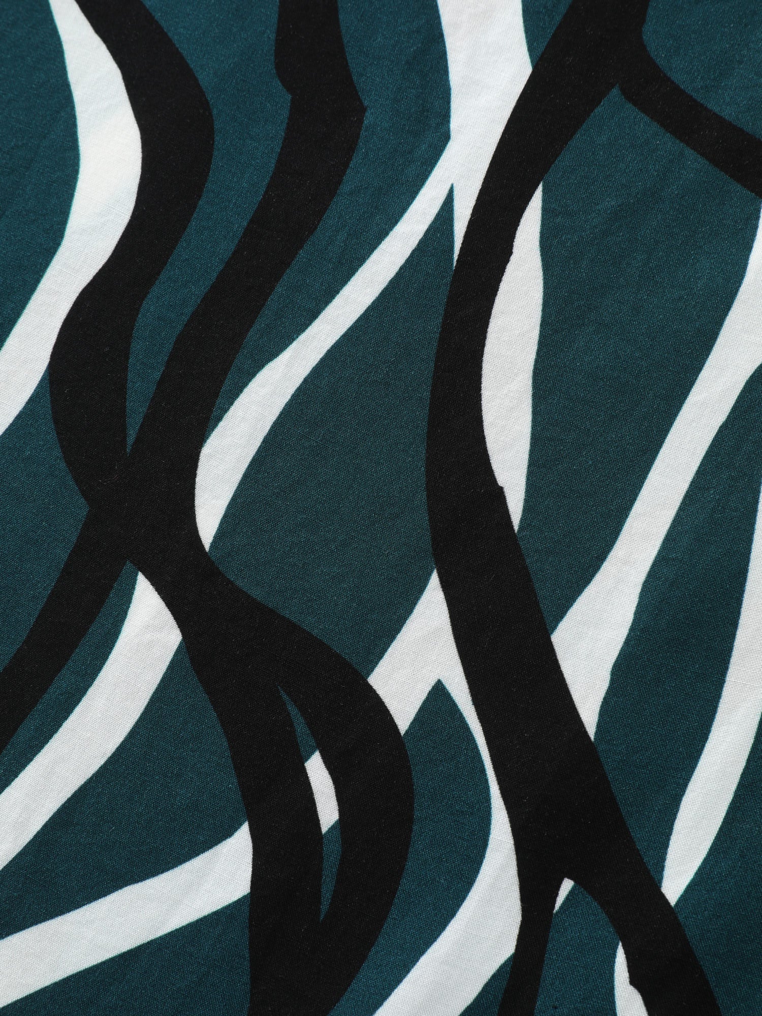 Abstract Print Notched Collar Blouse - Image 6