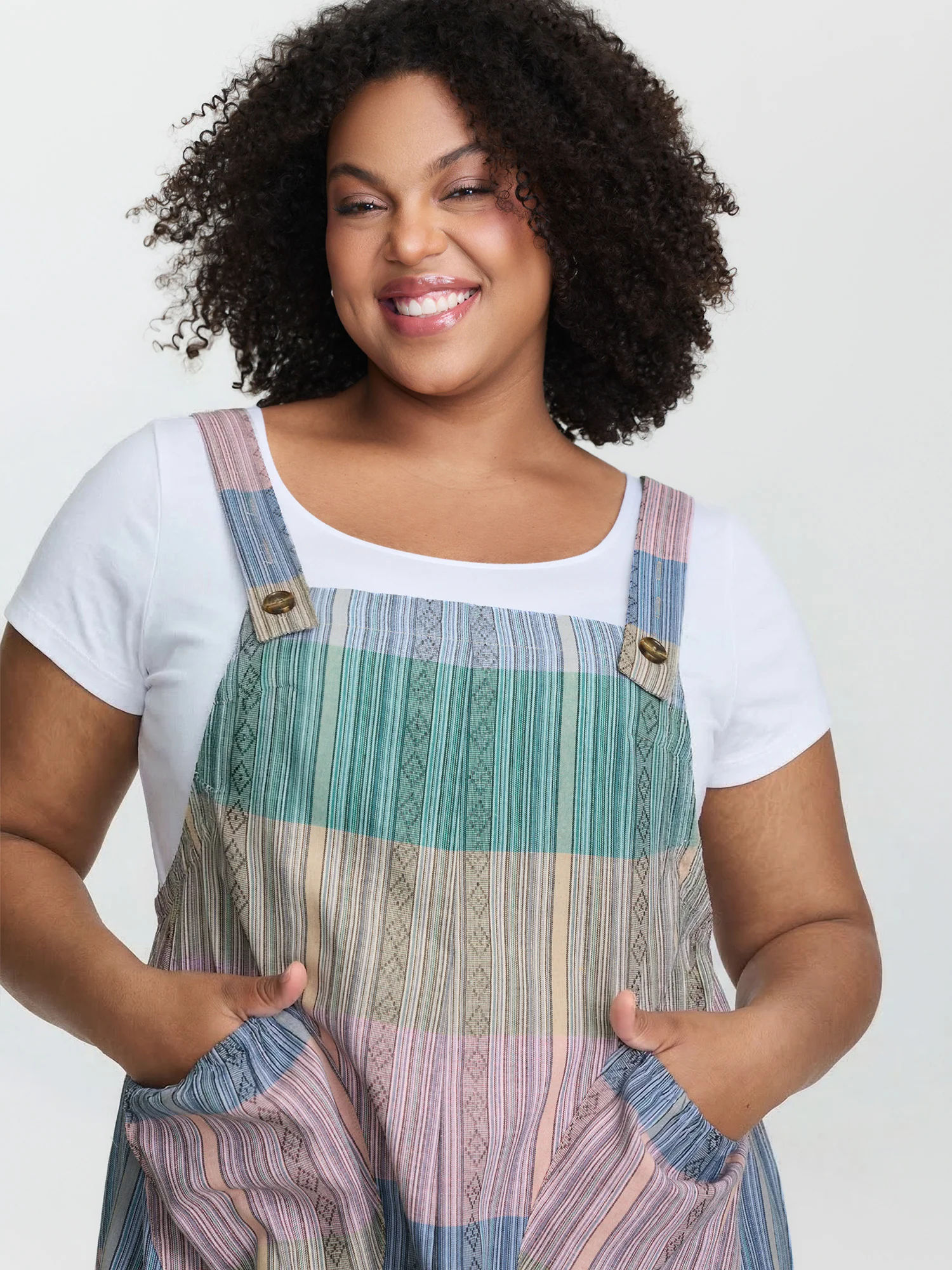 Adjustable Hem Colorblock Jumpsuit - Image 2