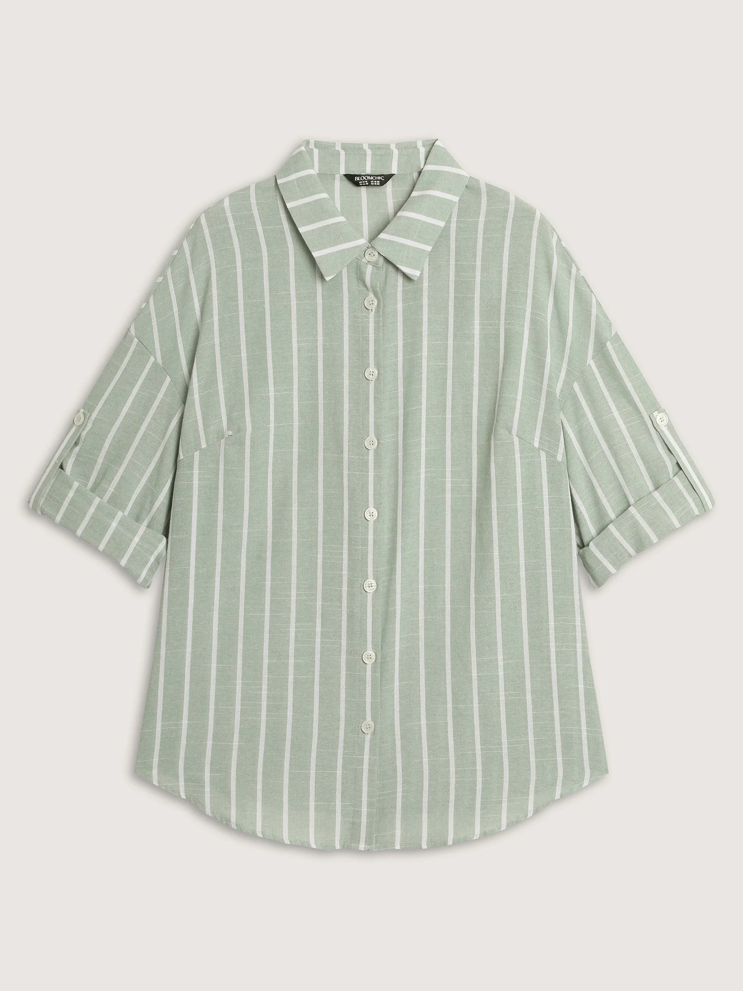 Adjustable Tab Sleeve Button-Down Shirt - Image 8