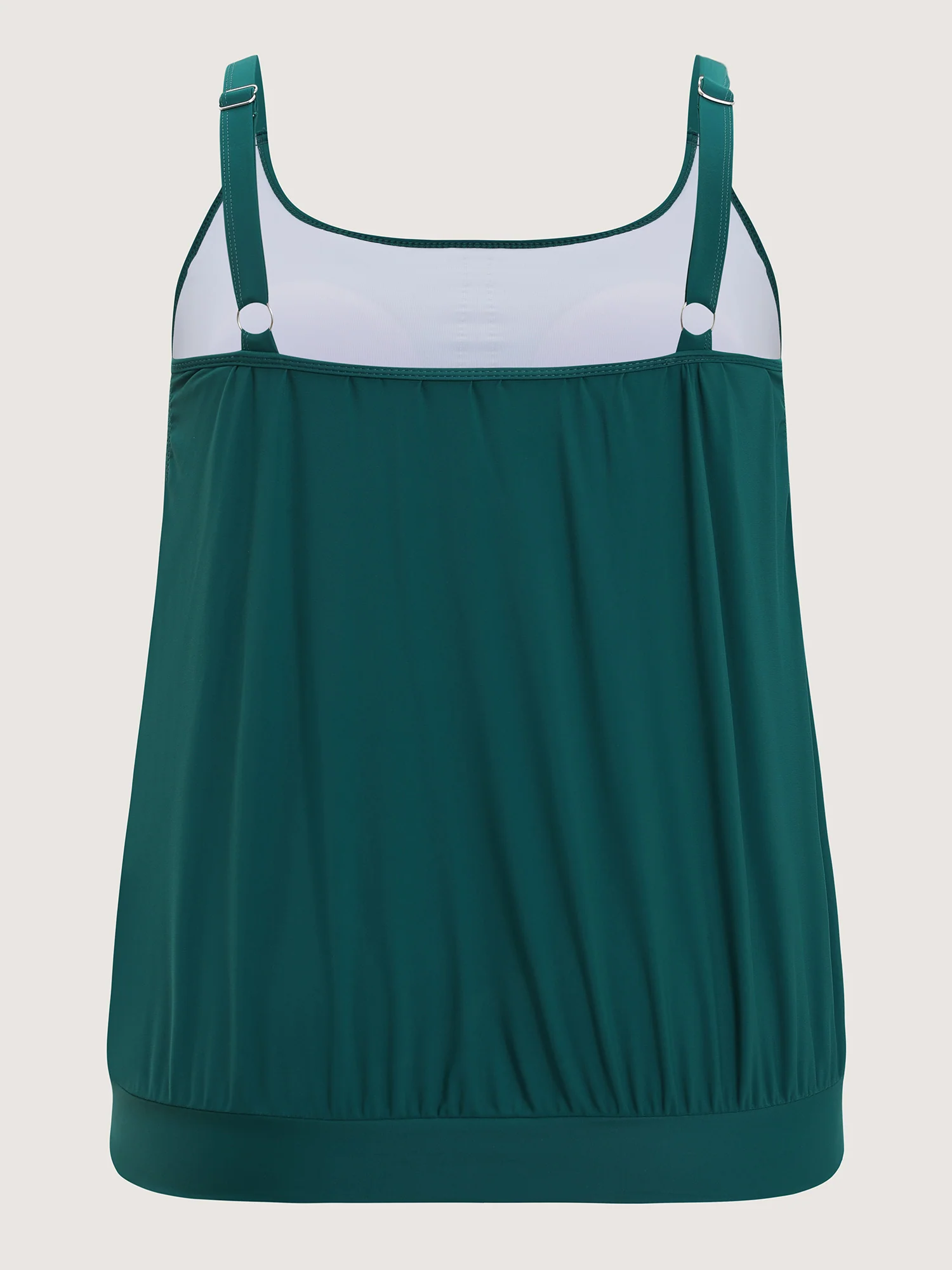 Bandana Patchwork Contrast Gathered Cut Out Tankini Top - Image 10