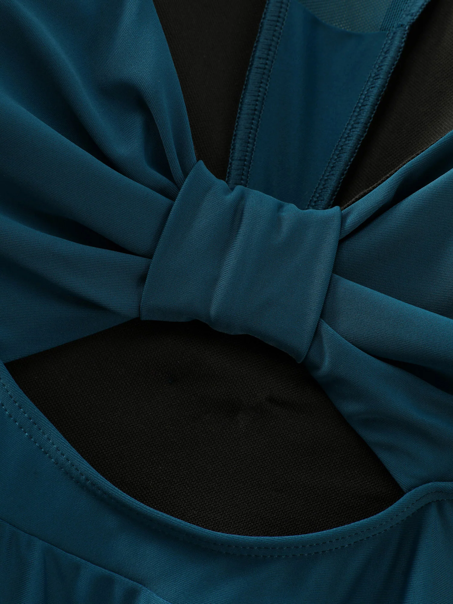 Bow Cut-Out Back Sheer Swim Dress - Image 7