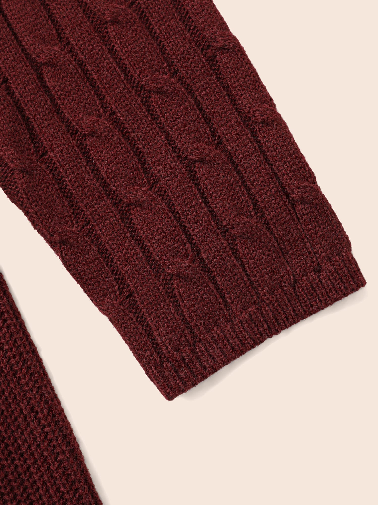 Cable Knit Fit-and-Flare Mini Sweater Dress - Image 12