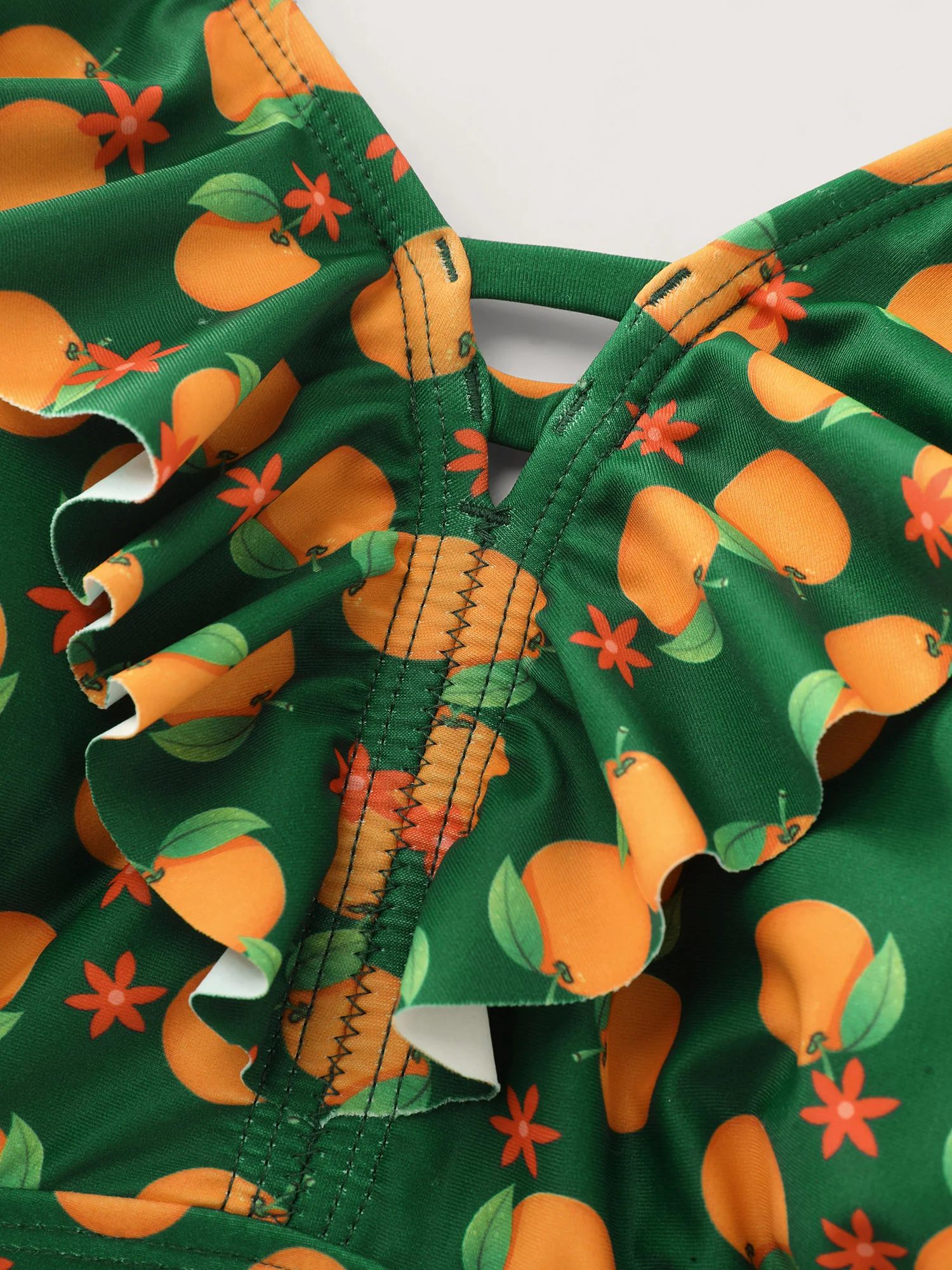 Citrus Print Adjustable Fit Swim Top - Image 5