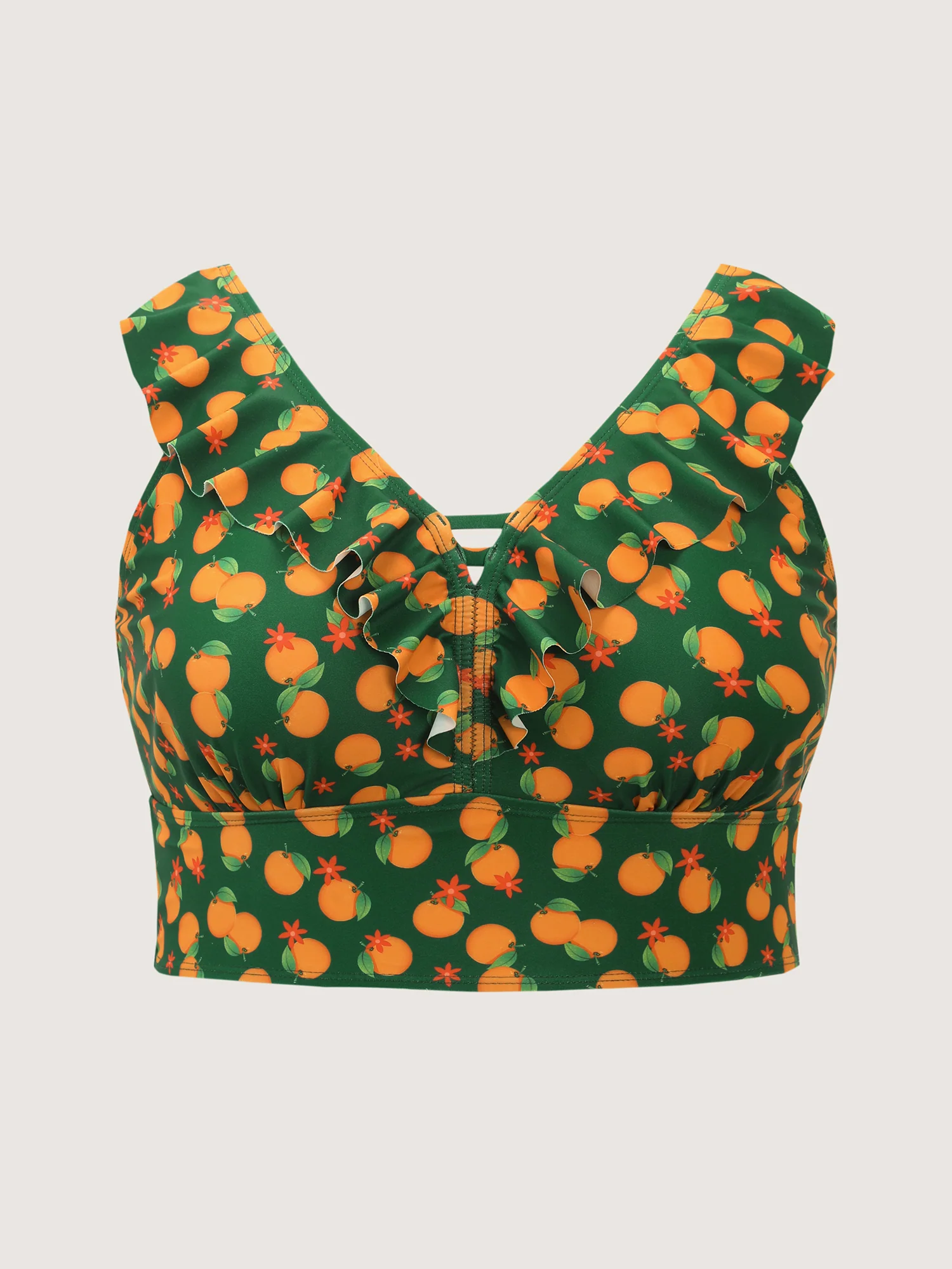 Citrus Print Adjustable Fit Swim Top - Image 7