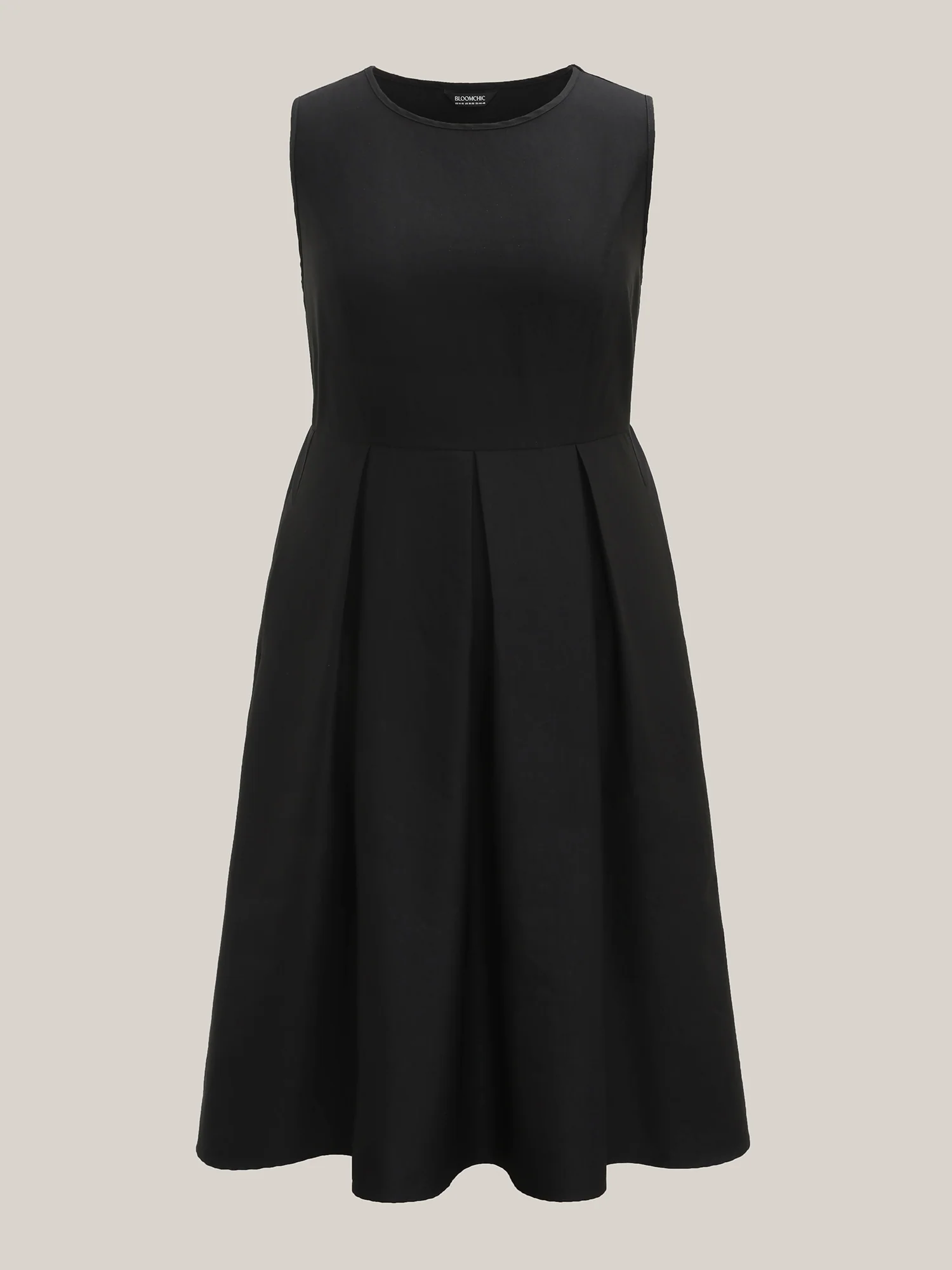 Classic Woven Inner Pleated Midi Dress - Image 7
