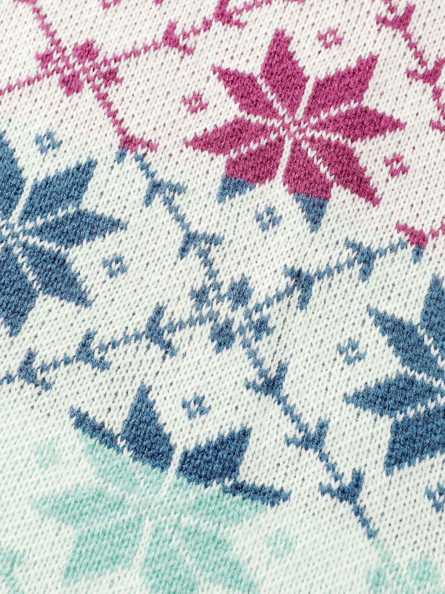 Color Gradient Snowflake Pattern Pullover - Image 9