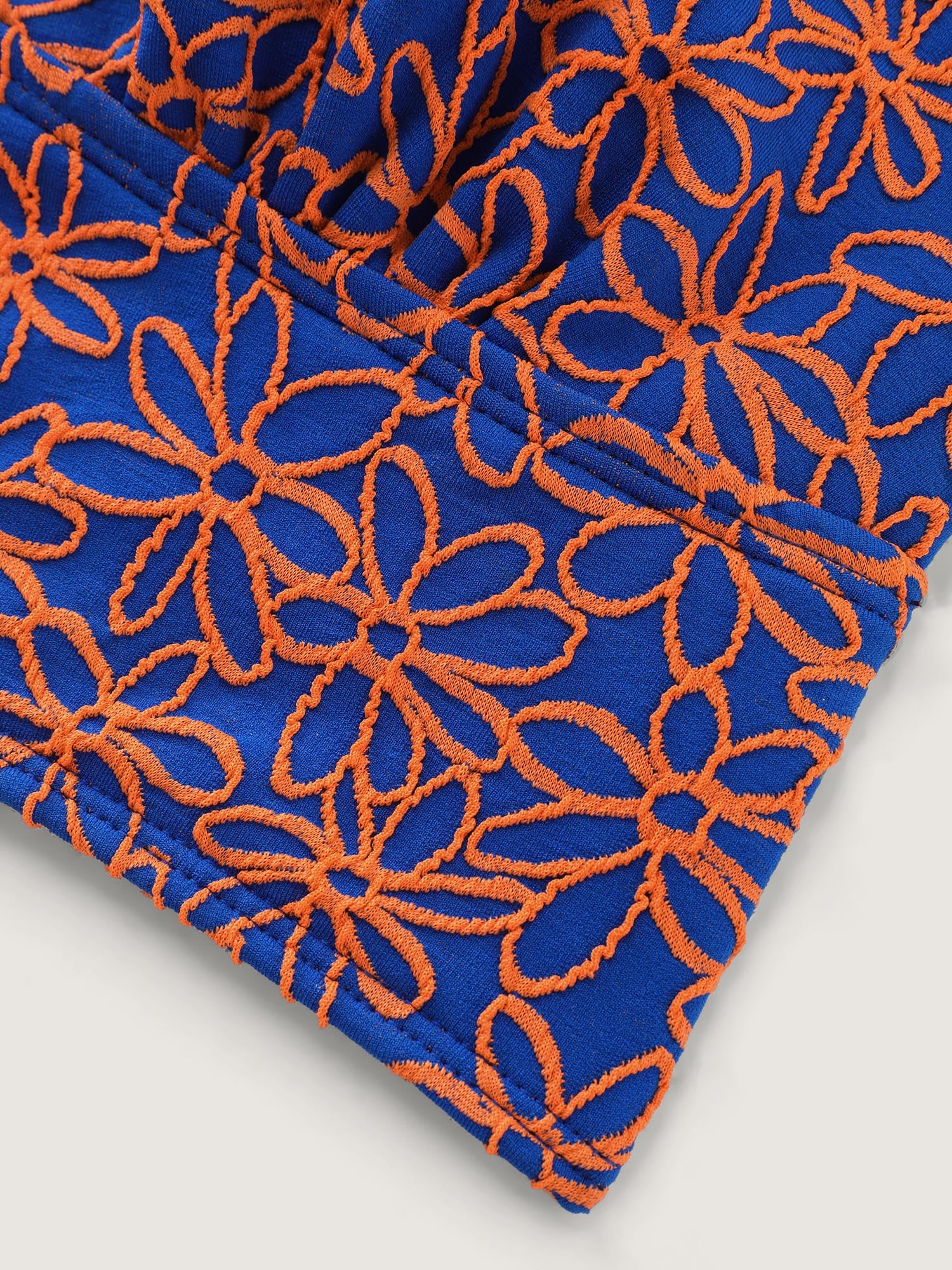 Colorful Floral Textured Swim Top - Image 6