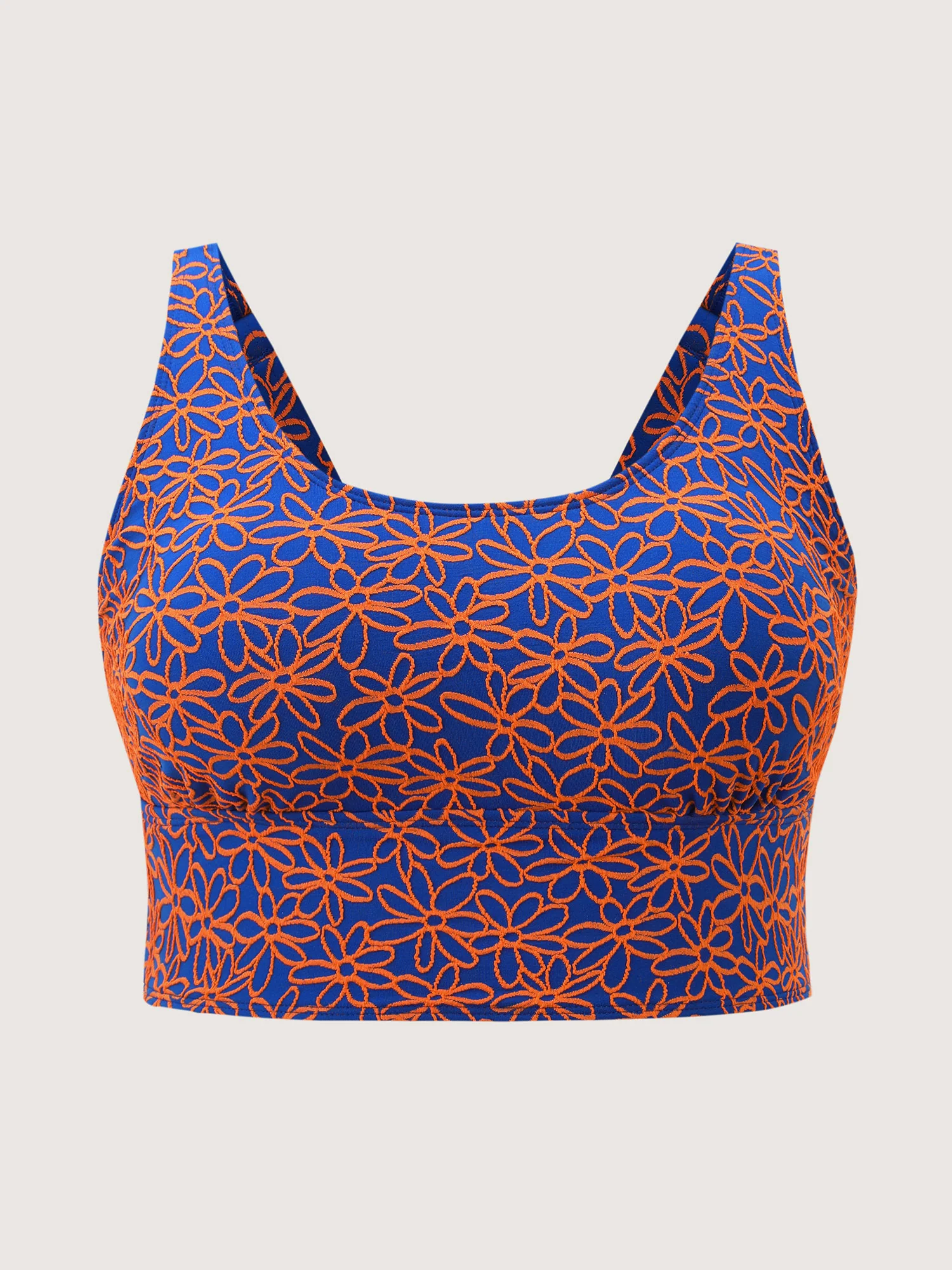 Colorful Floral Textured Swim Top - Image 7