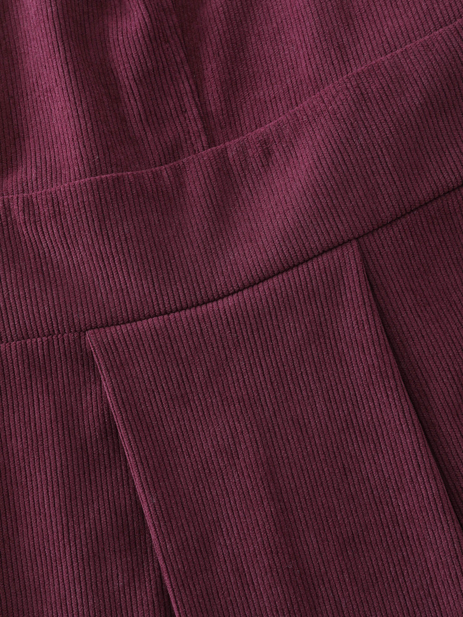 Corduroy Stretchy Waist V-Neck Mini Dress - Image 31