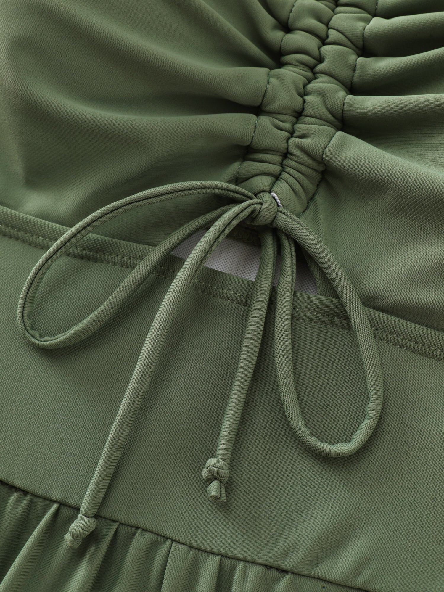 Cut-Out Drawstring Pockets Swim Romper - Image 7