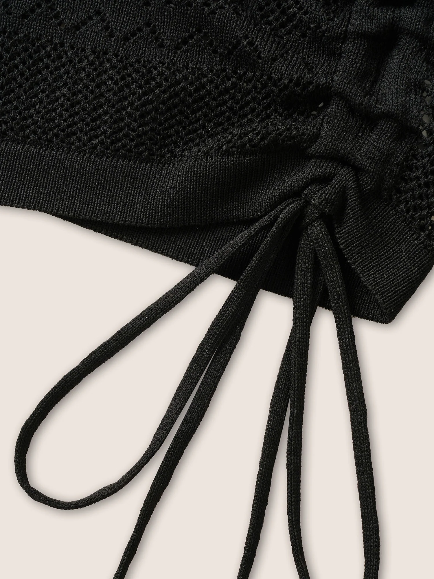 Deep V Neck Cut Out Drawstring  Swim Cover Up - Image 6