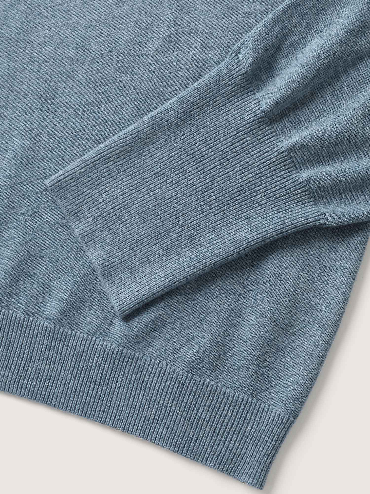 Drop Shoulder Solid Ribbed Pullover - Image 5