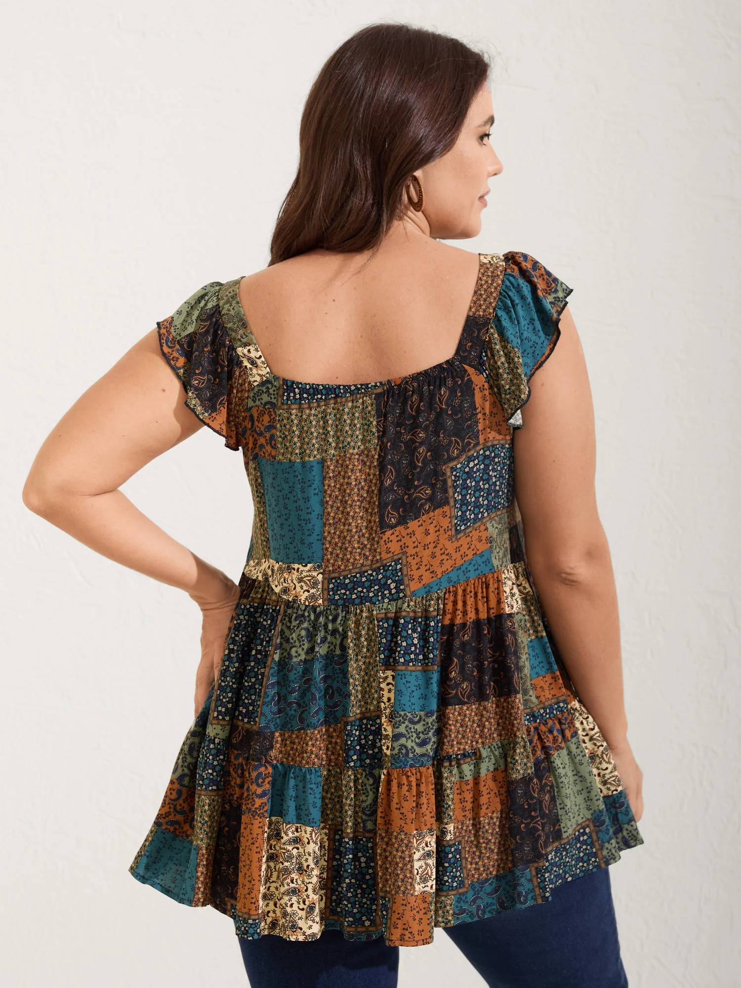 Floral Collage Print Layered Tank Top - Image 4