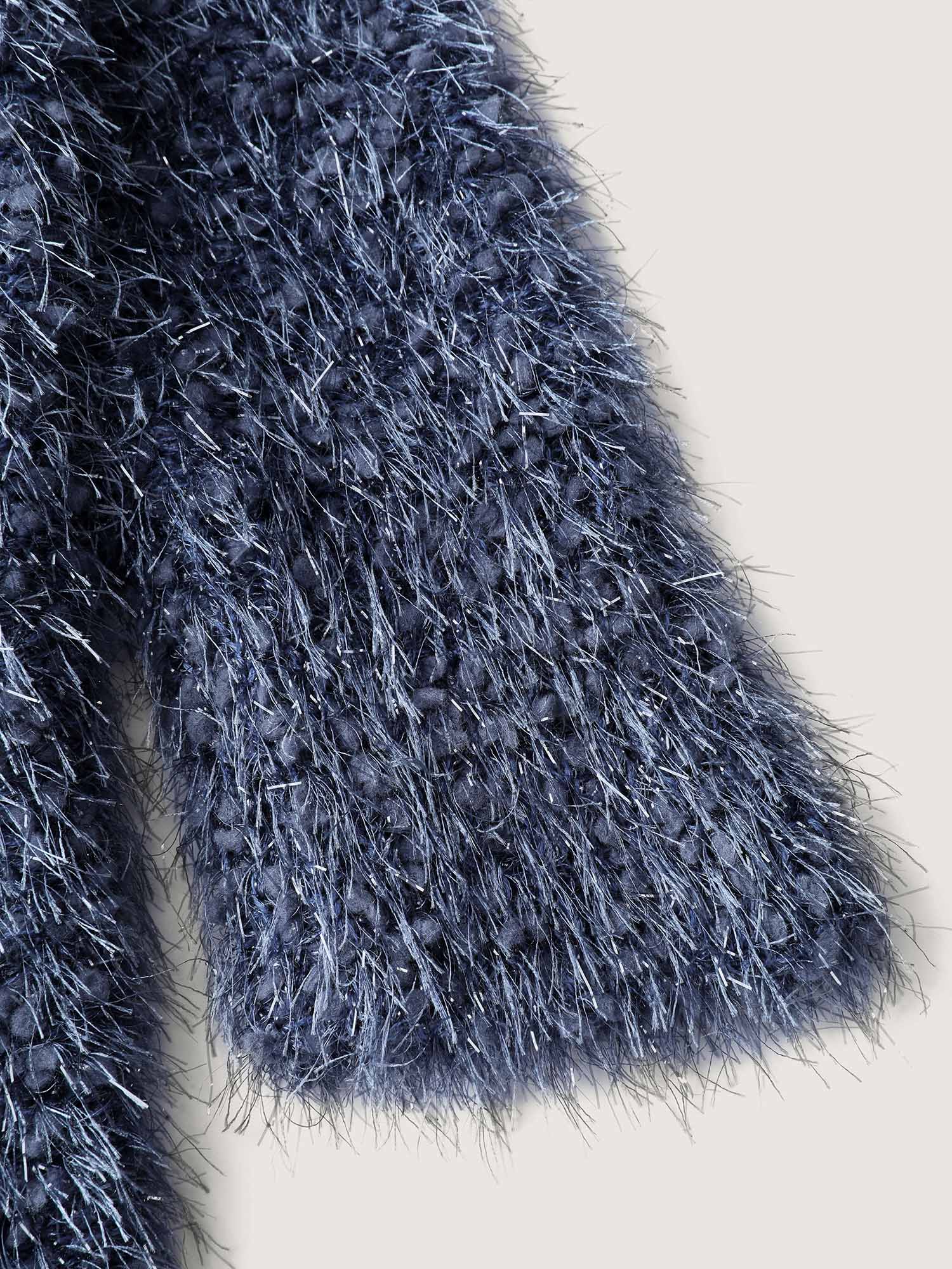 Fuzzy Sparkle Crew Neck Pullover - Image 7