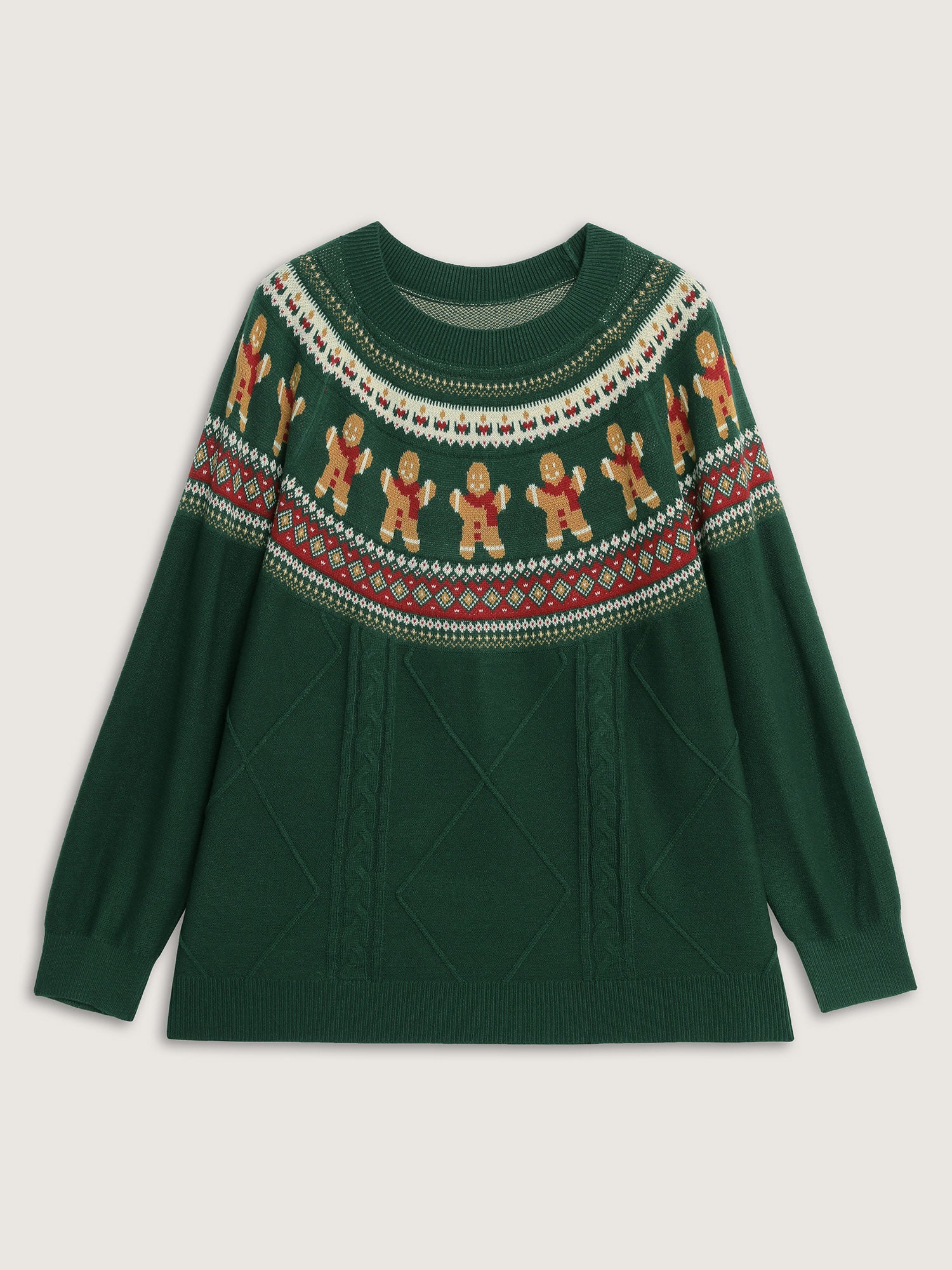 Gingerbread Fair-Isle Contrast Pullover - Image 7
