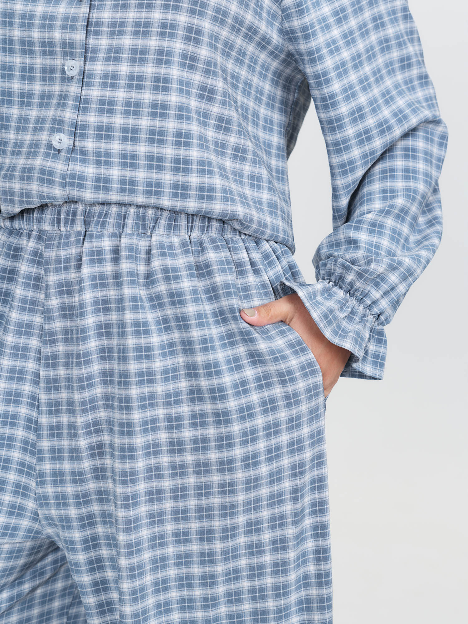 Gingham Ruffled Hem Loungewear Set - Image 18
