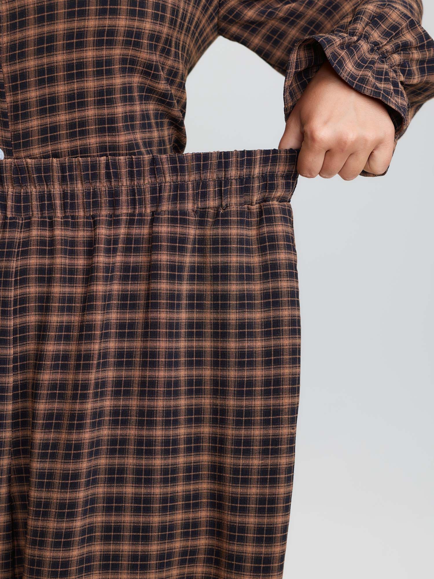 Gingham Ruffled Hem Loungewear Set - Image 27
