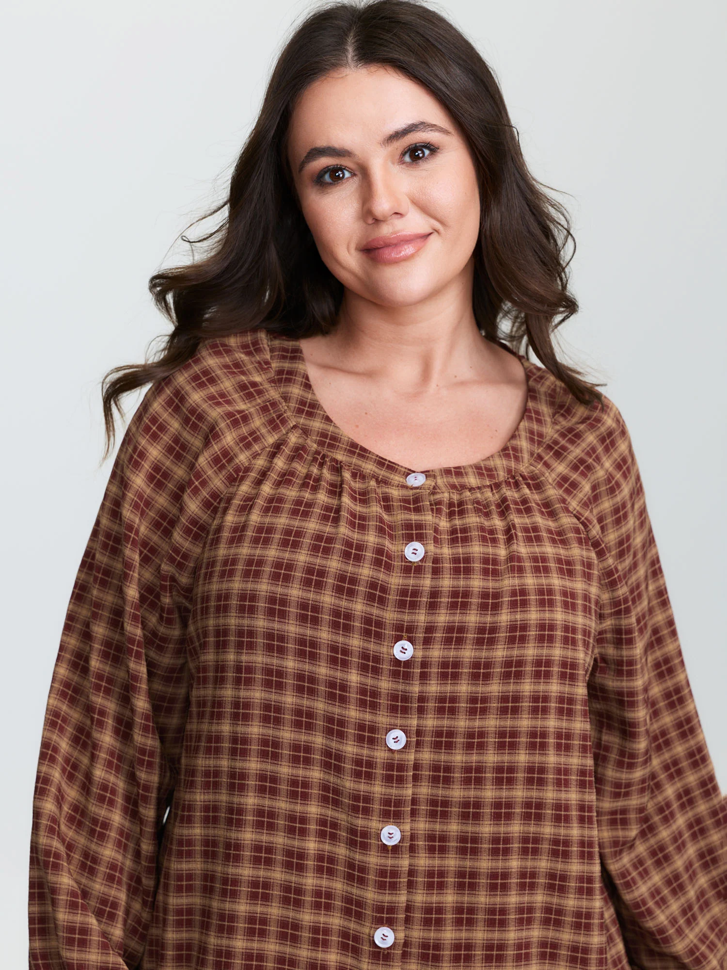 Gingham Ruffled Hem Loungewear Set - Image 36