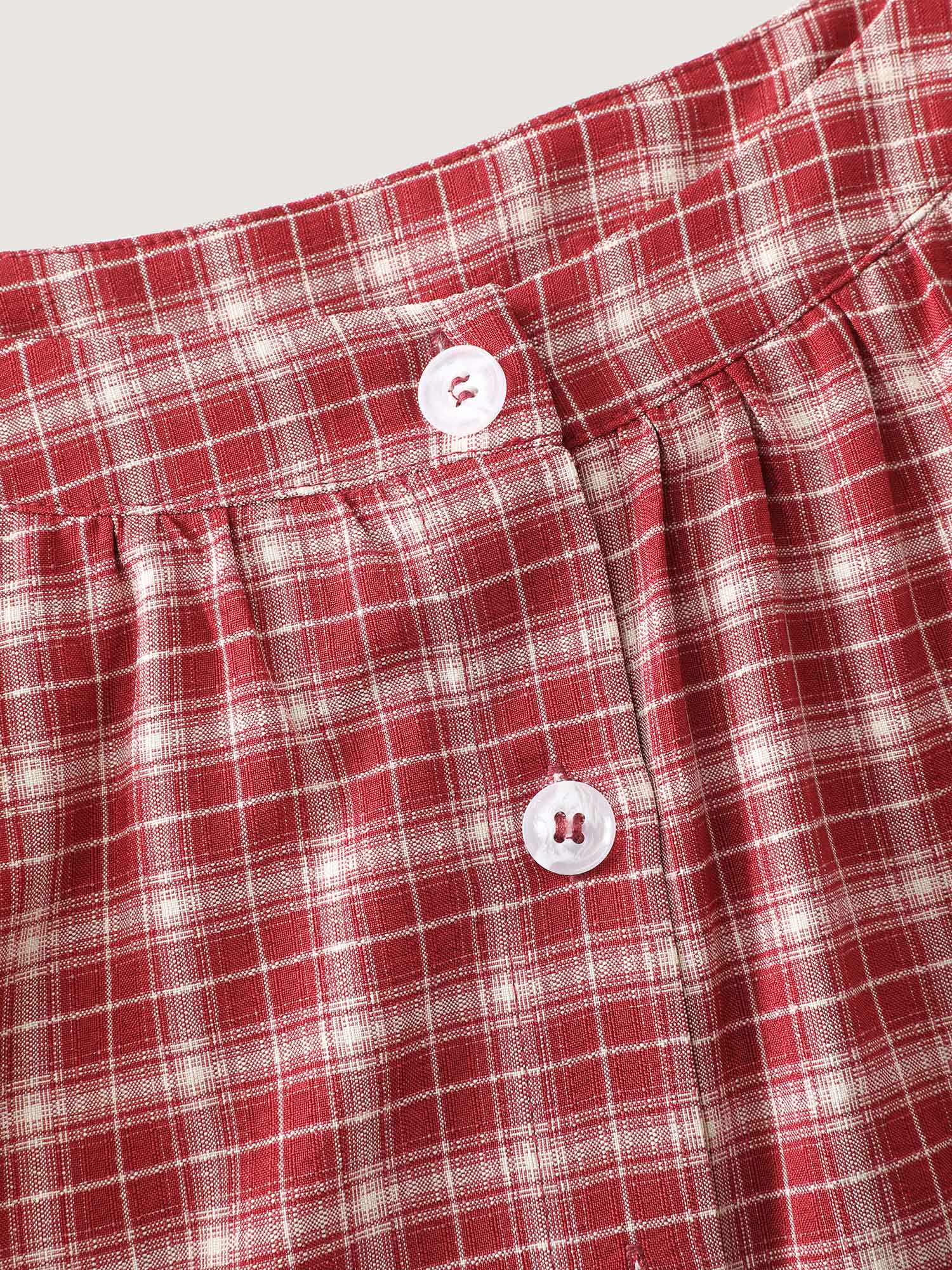 Gingham Ruffled Hem Loungewear Set - Image 54