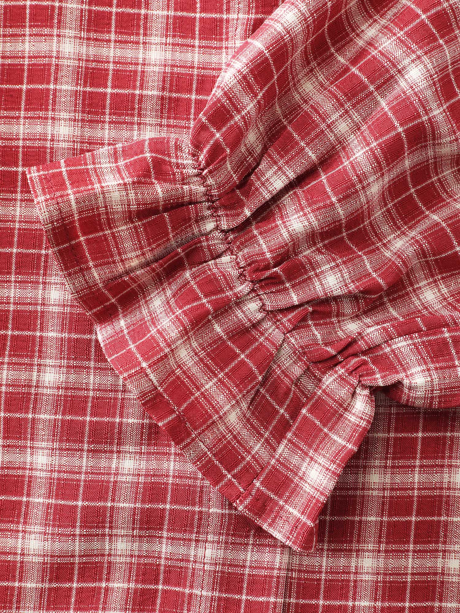 Gingham Ruffled Hem Loungewear Set - Image 55
