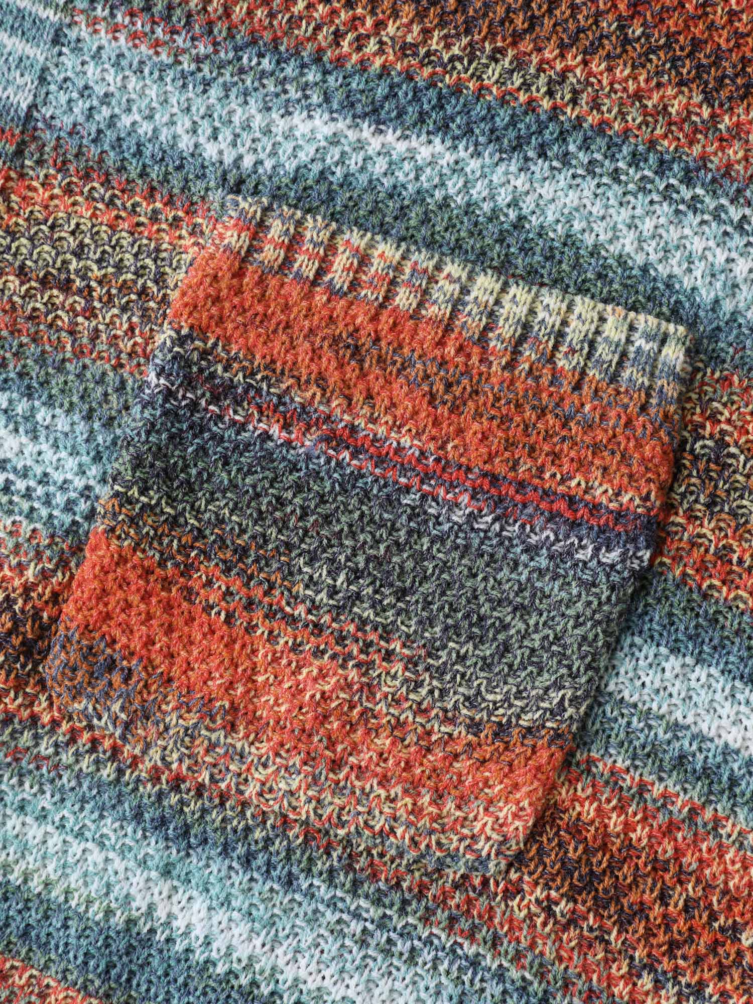 Gradual Color Change Textured Knit Cardigan - Image 6