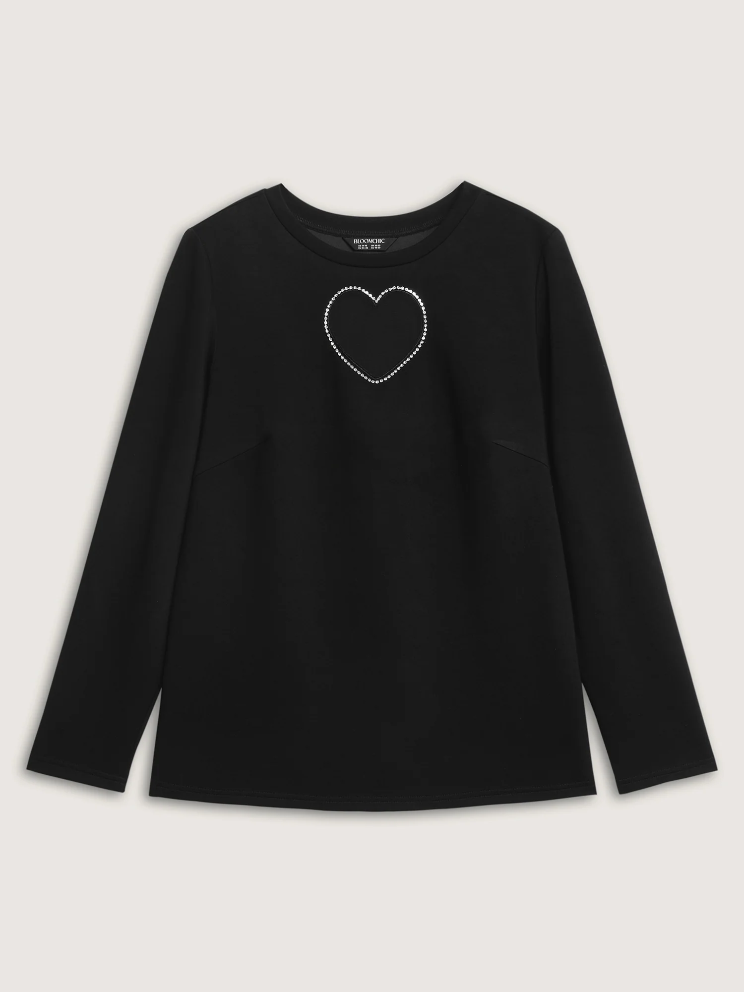 Heart-Shaped Cut-Out Diamond T-Shirt - Image 7