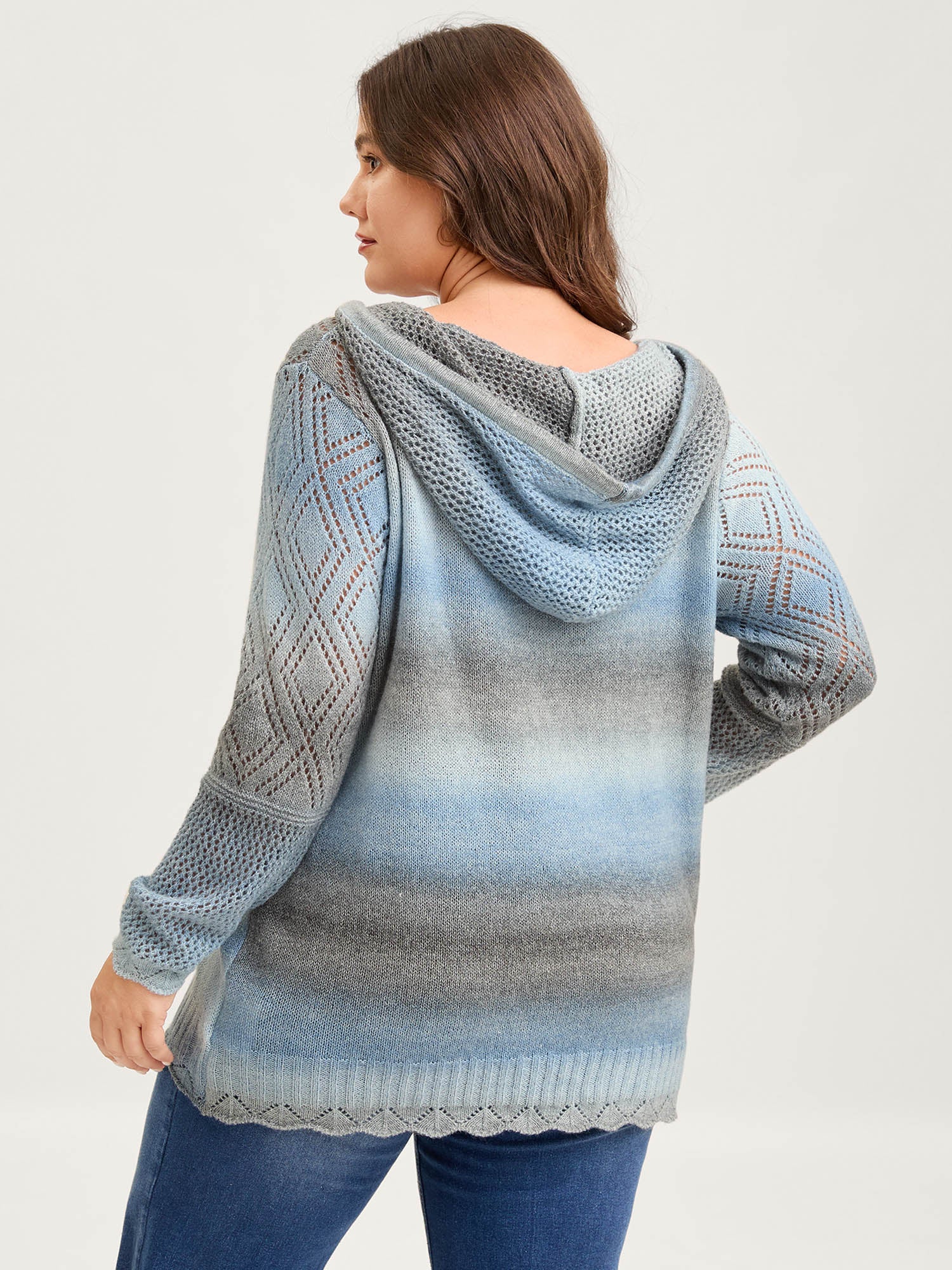 Heather Ombre Gradient Hooded Pullover - Image 5