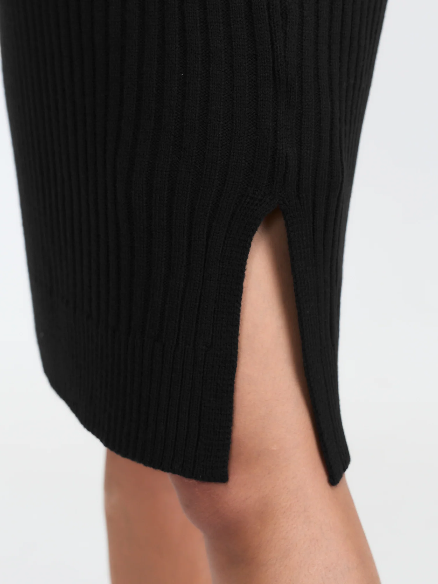 High Turtleneck Textured Sweater Dress - Image 5