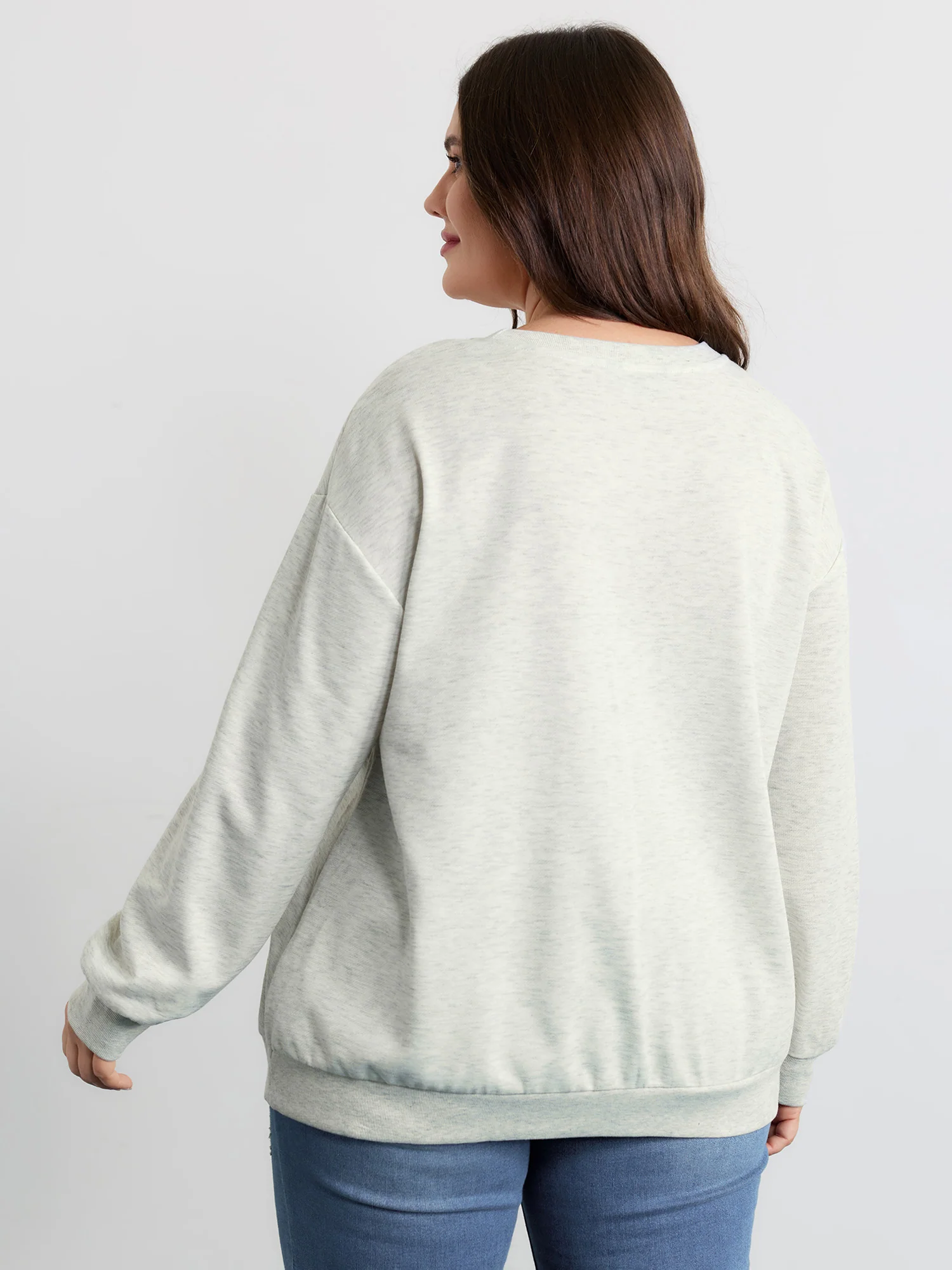 Holiday Gifts Embroidered Heather Sweatshirt - Image 4