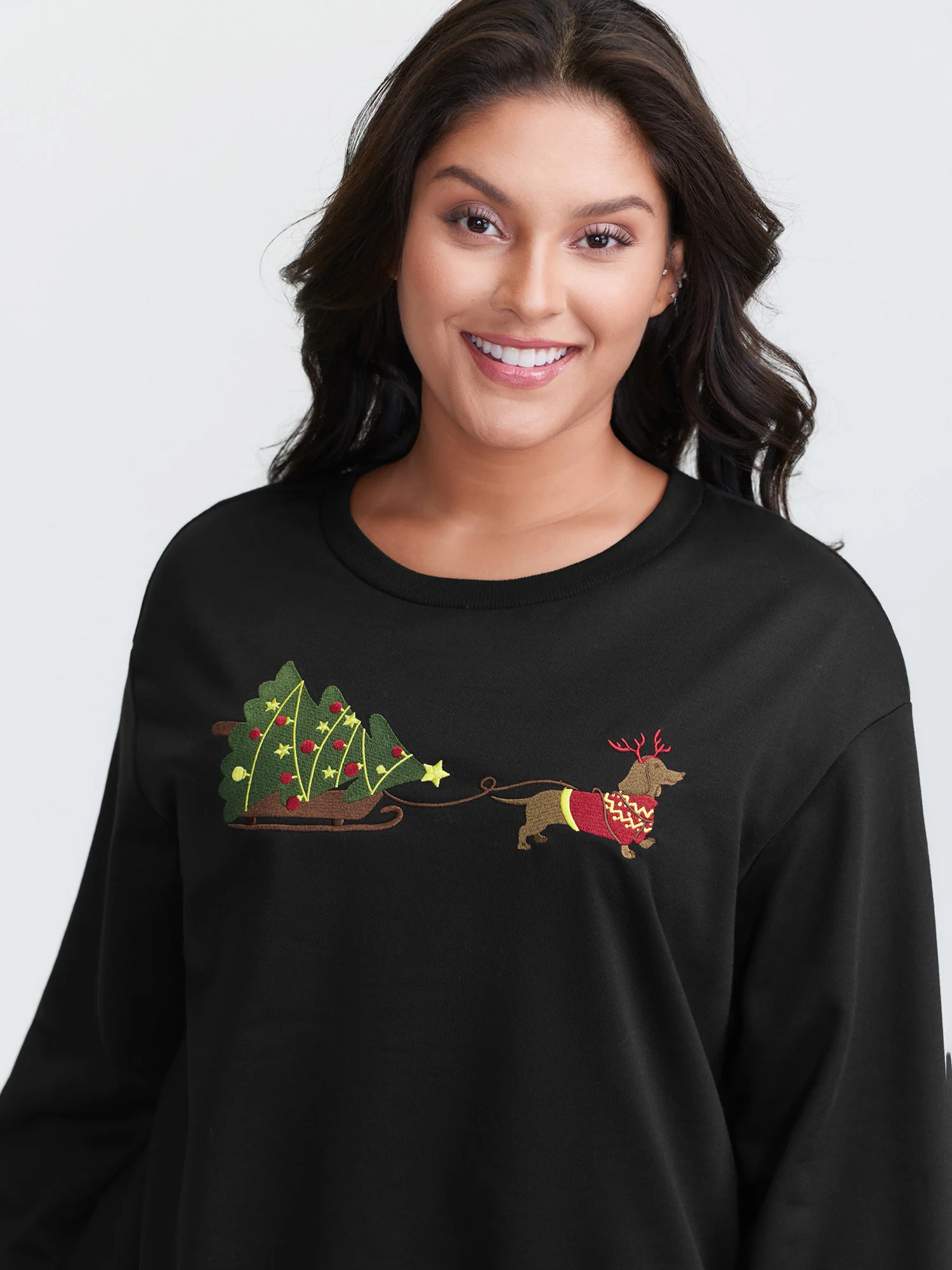 Holiday Gifts Embroidered Heather Sweatshirt - Image 8