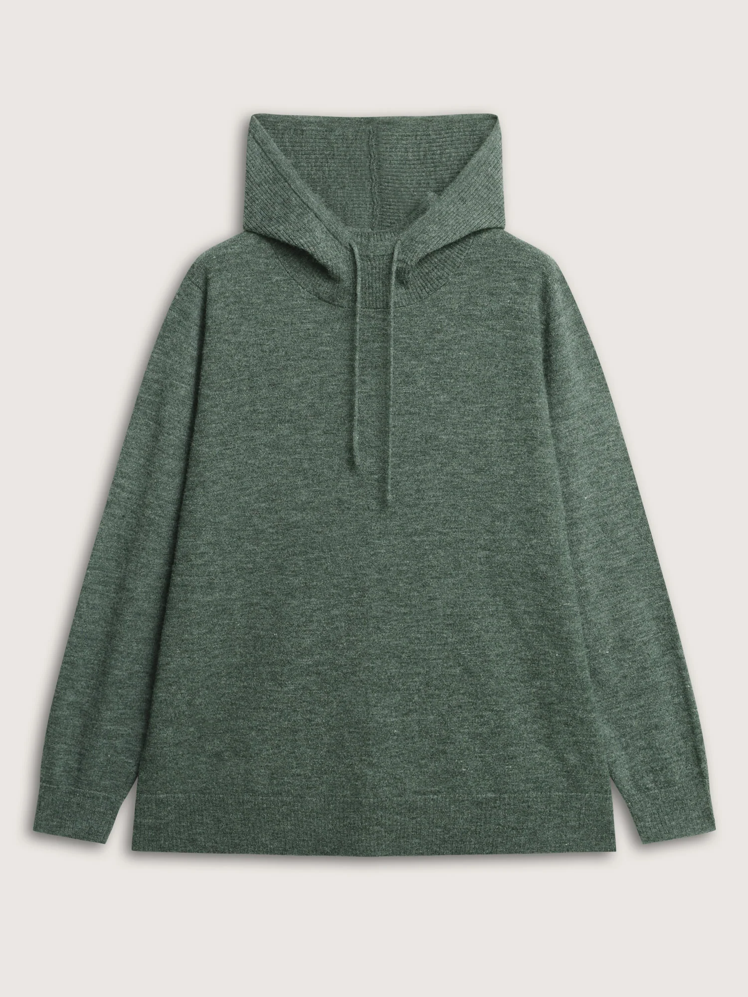 Hooded Turtleneck Plain Pullover - Image 7