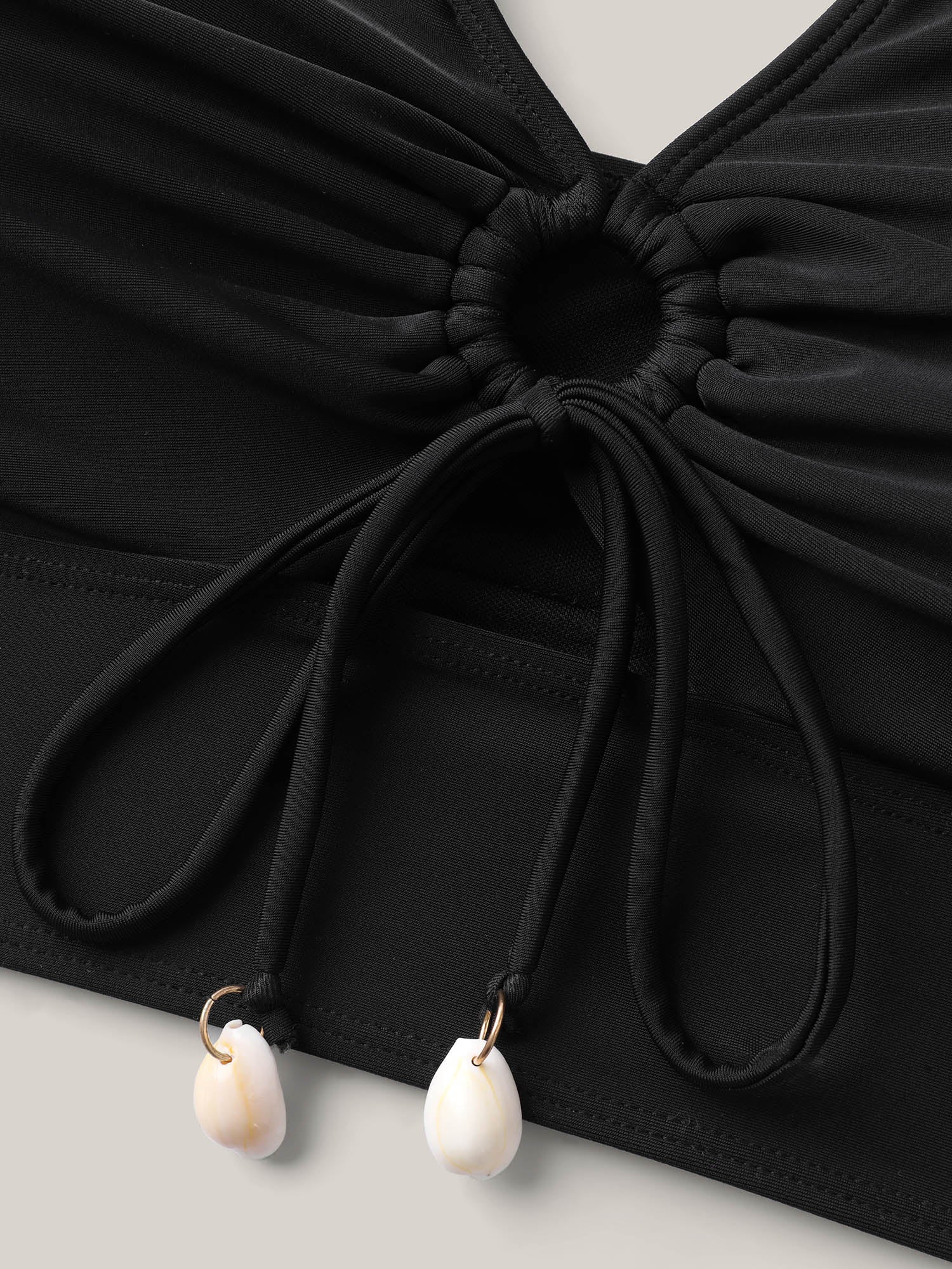 Knotted Keyhole Crossstraps Swim Top - Image 5