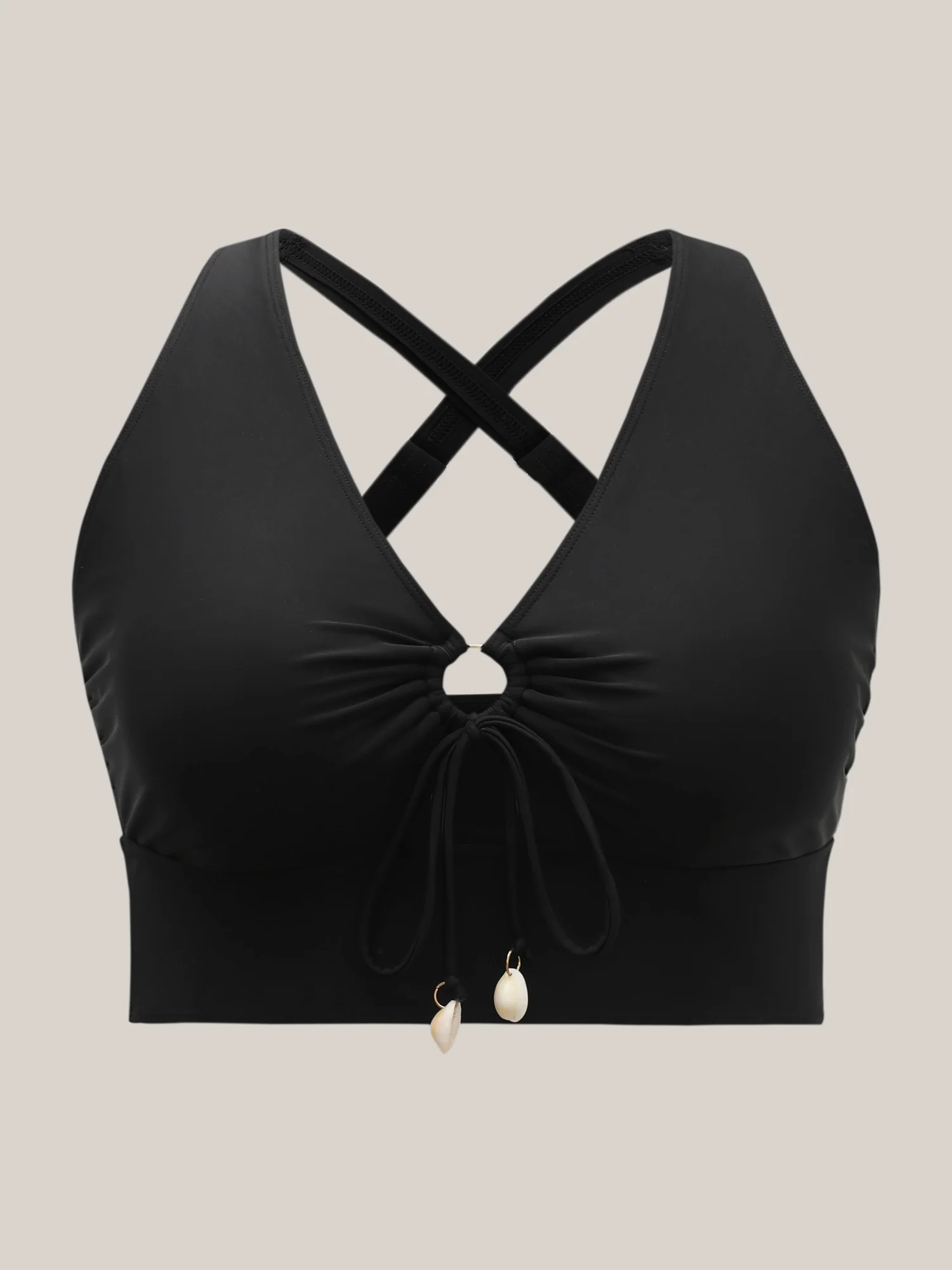Knotted Keyhole Crossstraps Swim Top - Image 7
