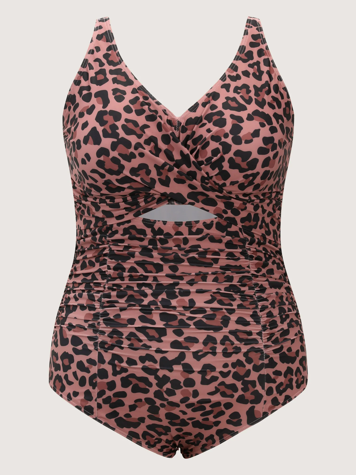 Leopard Print Cut-Out One-Piece Swimsuit - Image 8