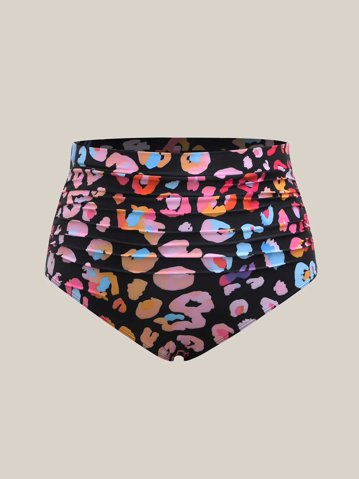 Pattern Print Ruched Tight-Fit Swim Bottoms - Image 6