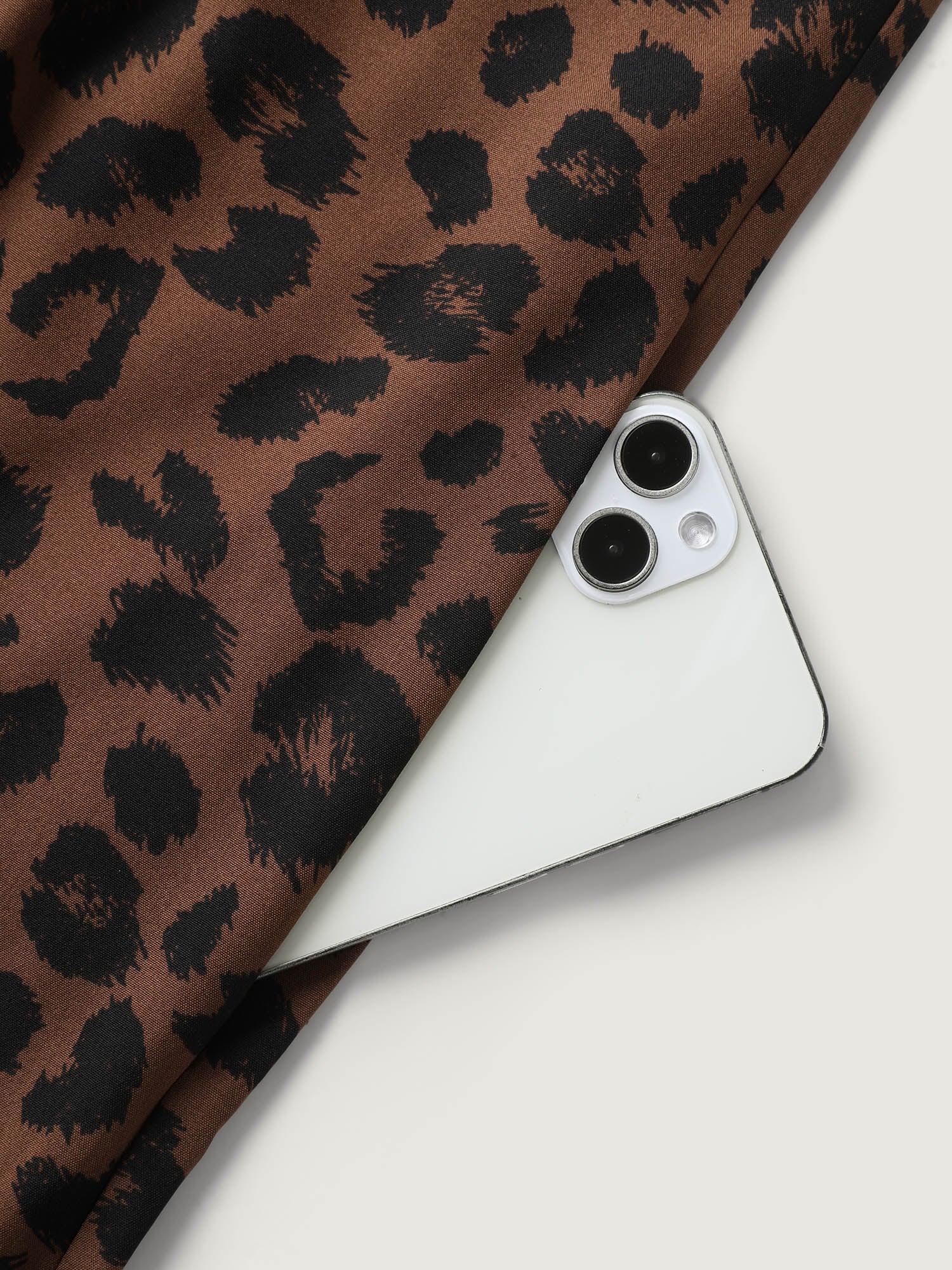 Leopard Print Shirred Shoulder Ties Jumpsuit - Image 6