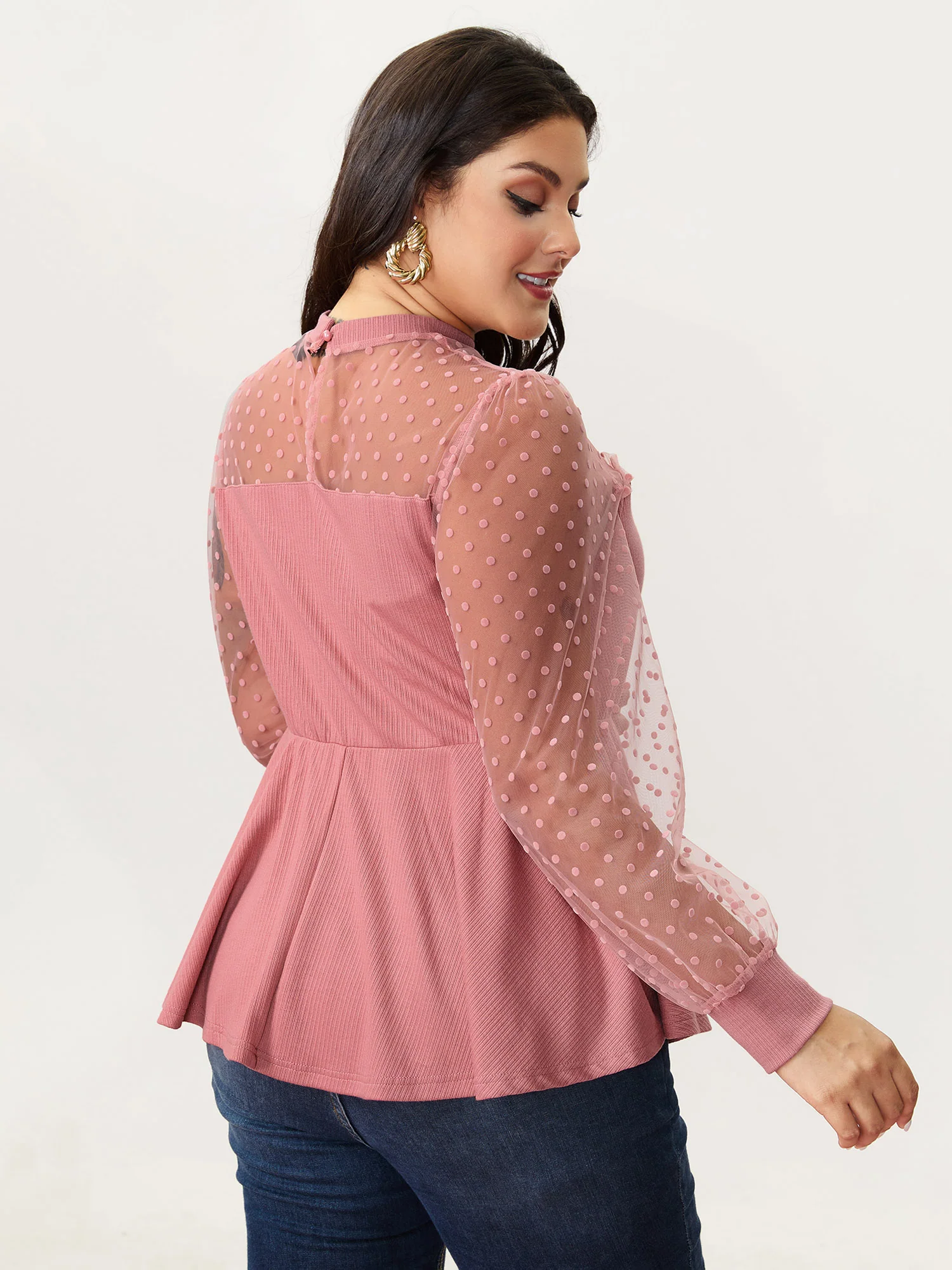 Love Notes Sheer Sleeve Cut-Out Blouse - Image 4