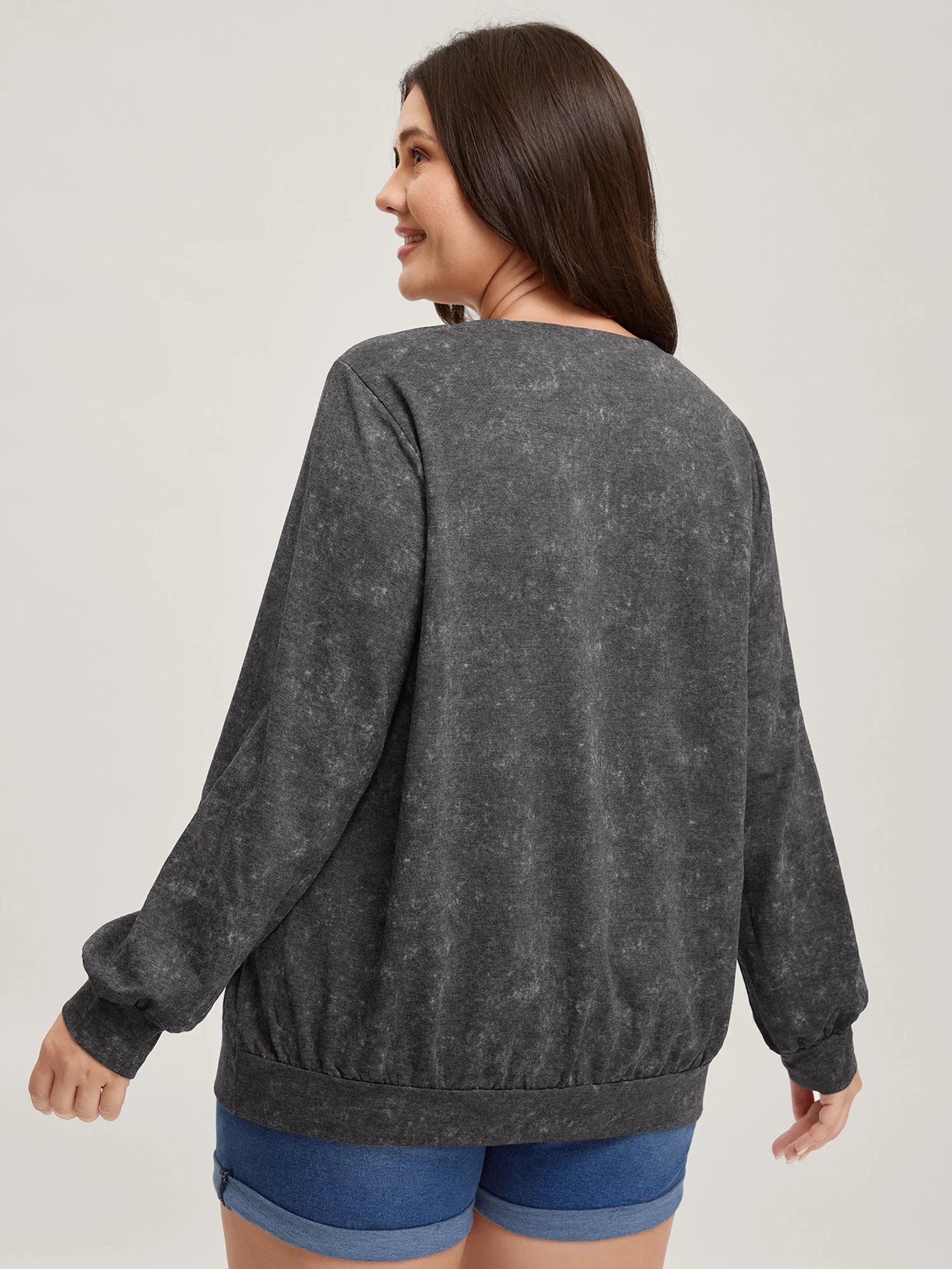Midnight Cat Stretchy Solid Sweatshirt - Image 4