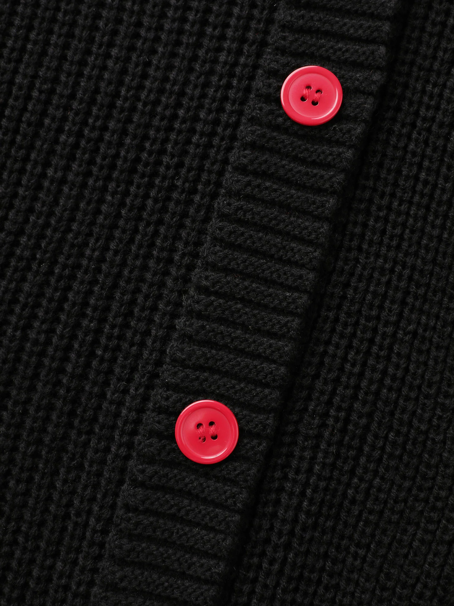 Mushroom Embroidery Textured Button Cardigan - Image 7
