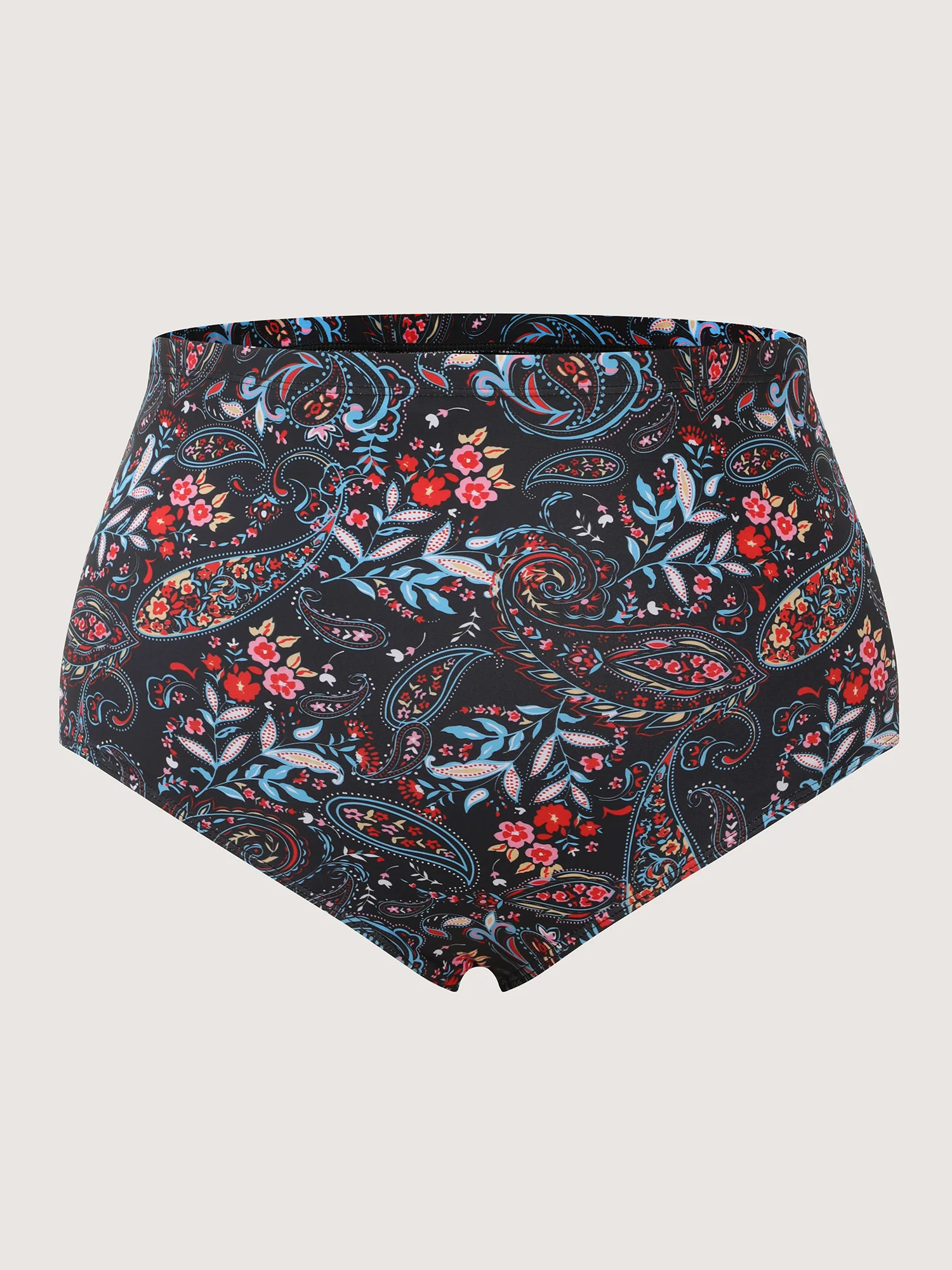 Paisley Print Crossstraps Pockets Swim Dress - Image 9