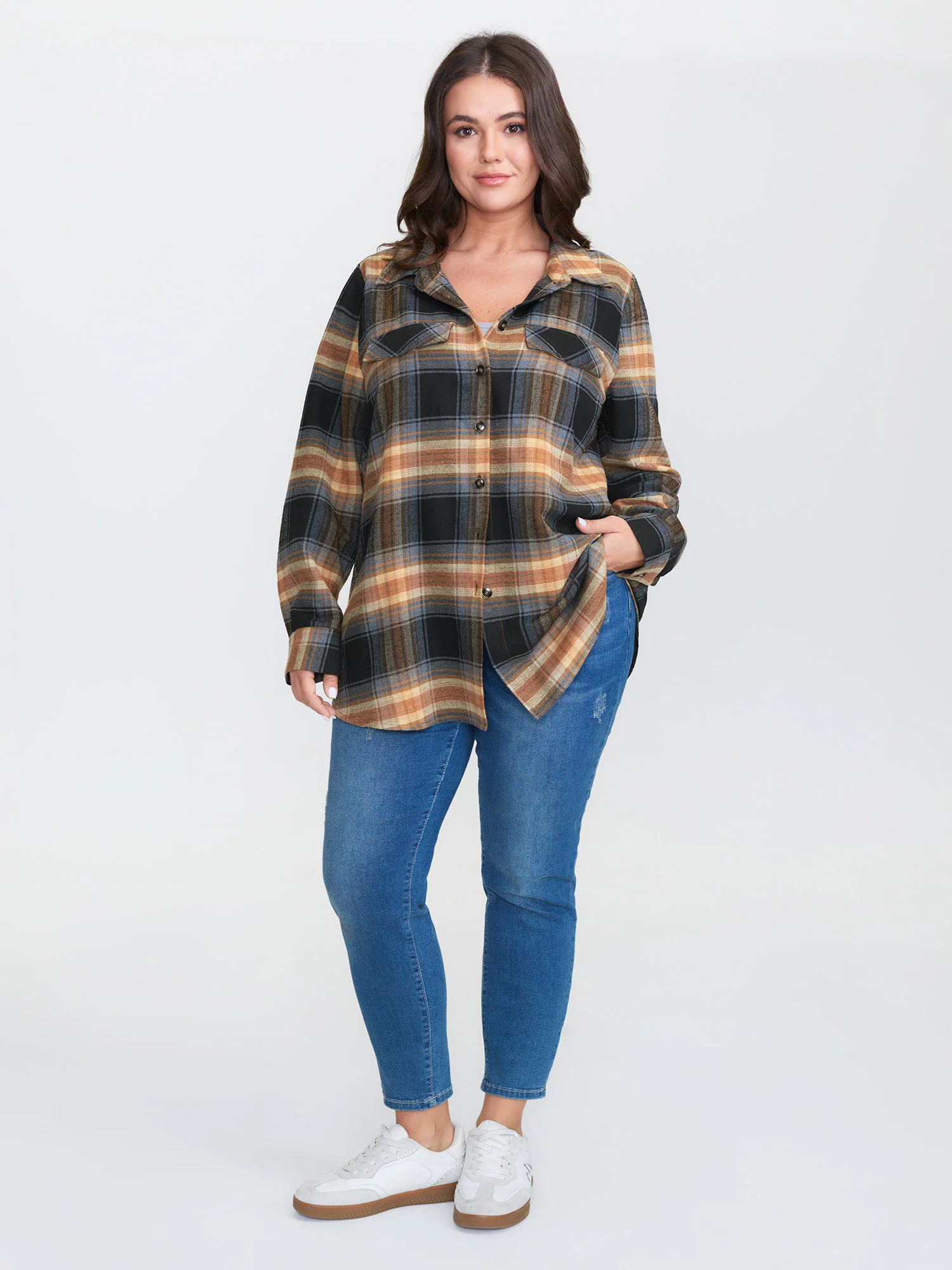 Plaid Print Button Down Shirt - Image 2