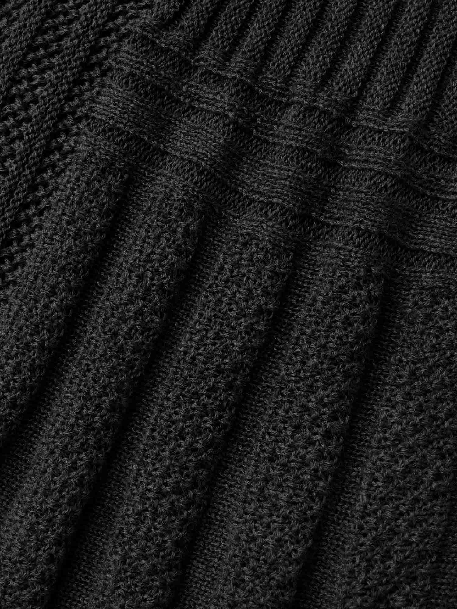 Plain Textured Kimono Collar Cardigan - Image 5