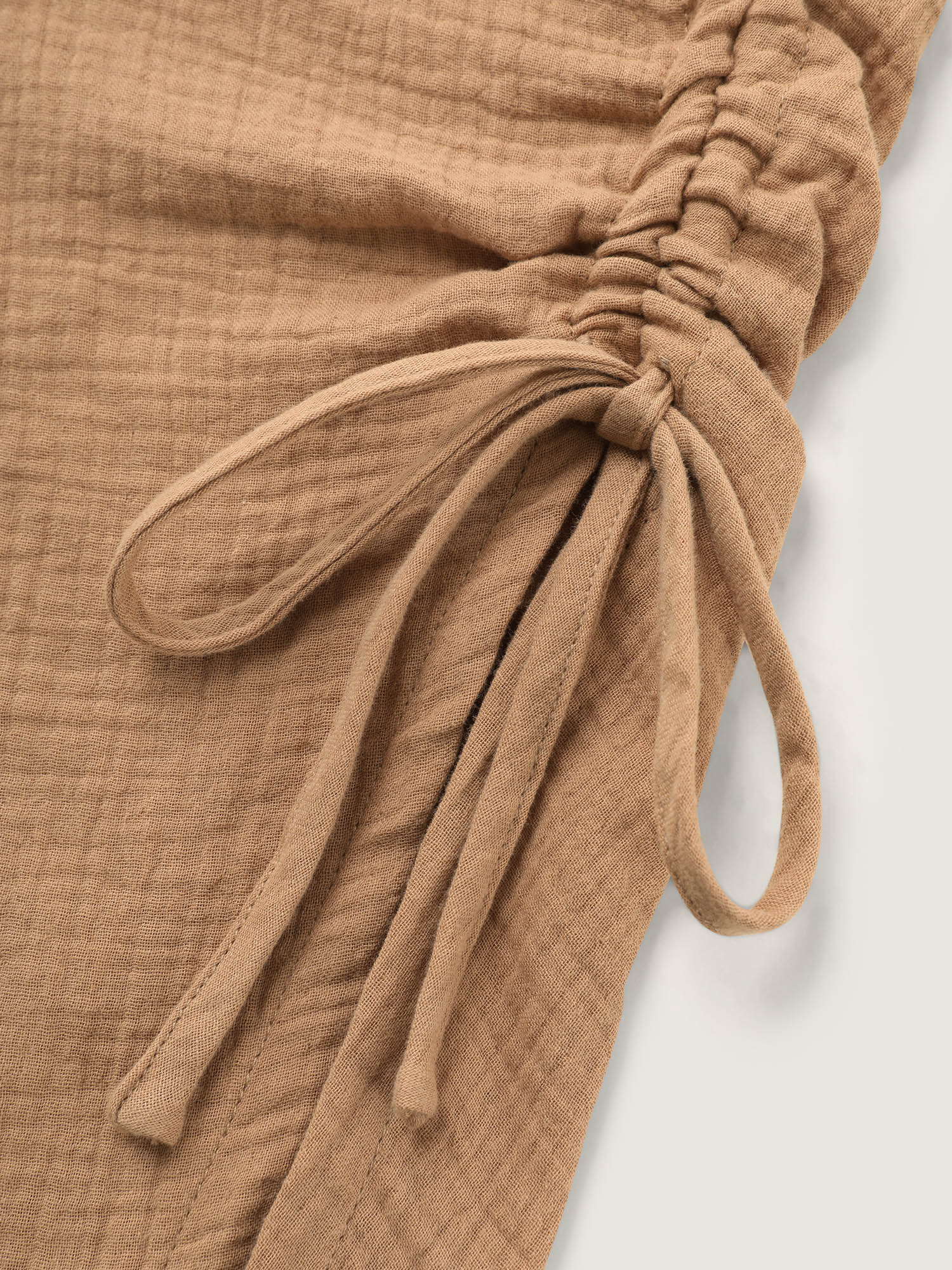 Pure Cotton Drawstring Split Side Pants - Image 7