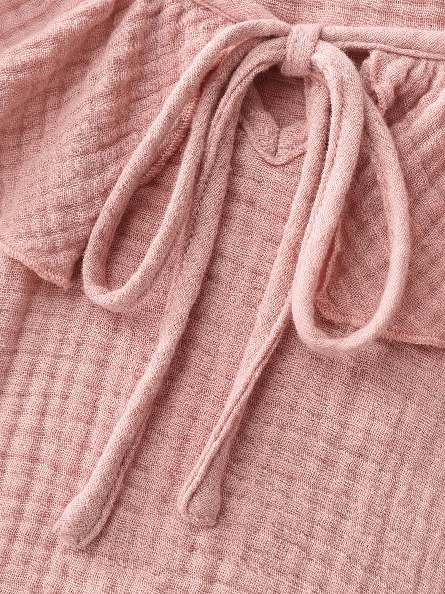 Pure Cotton Lotus Leaf Neckline Plain Blouse - Image 5