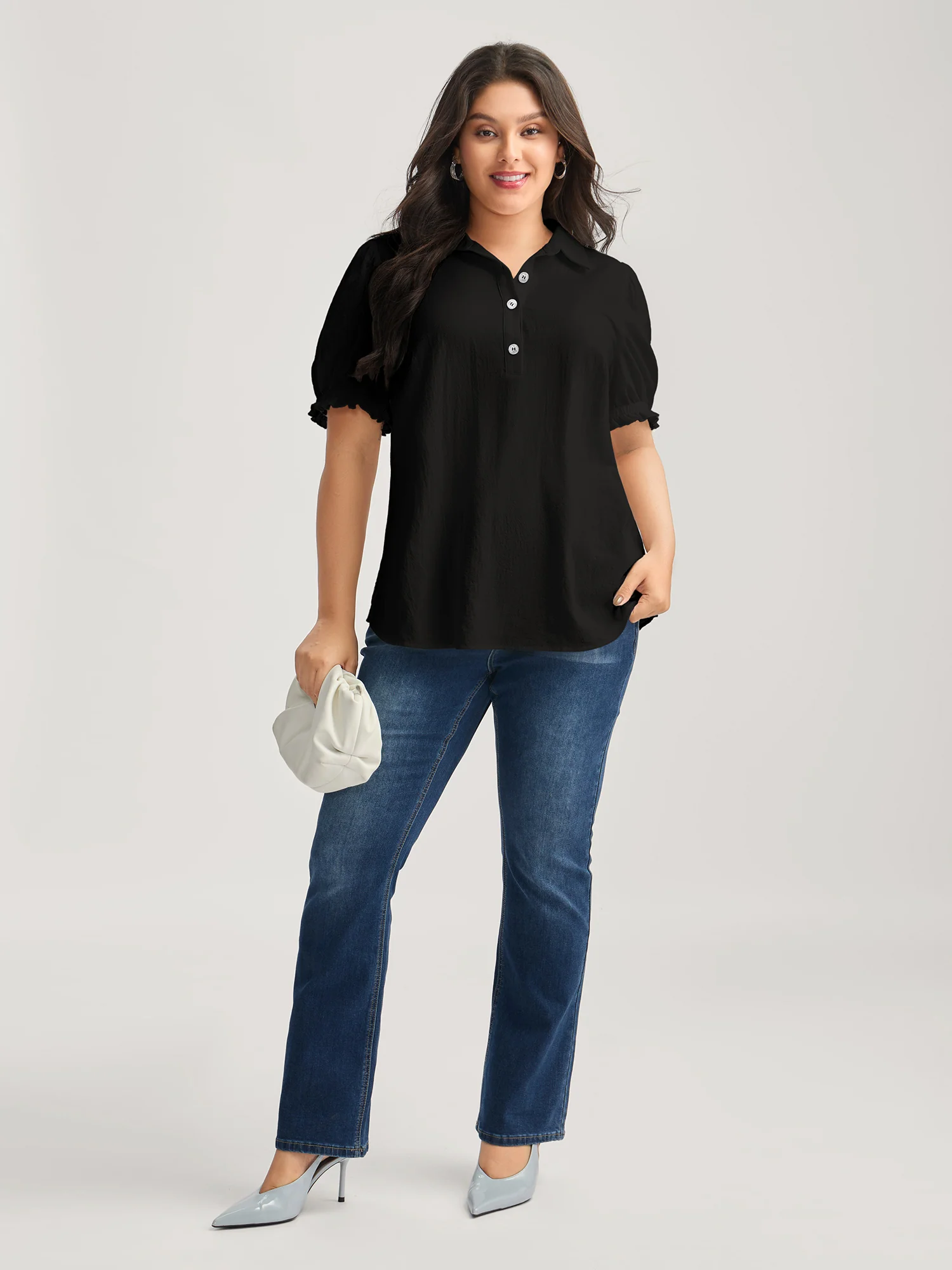 Pure Cotton Ruffled Puffy Sleeve Blouse - Image 15