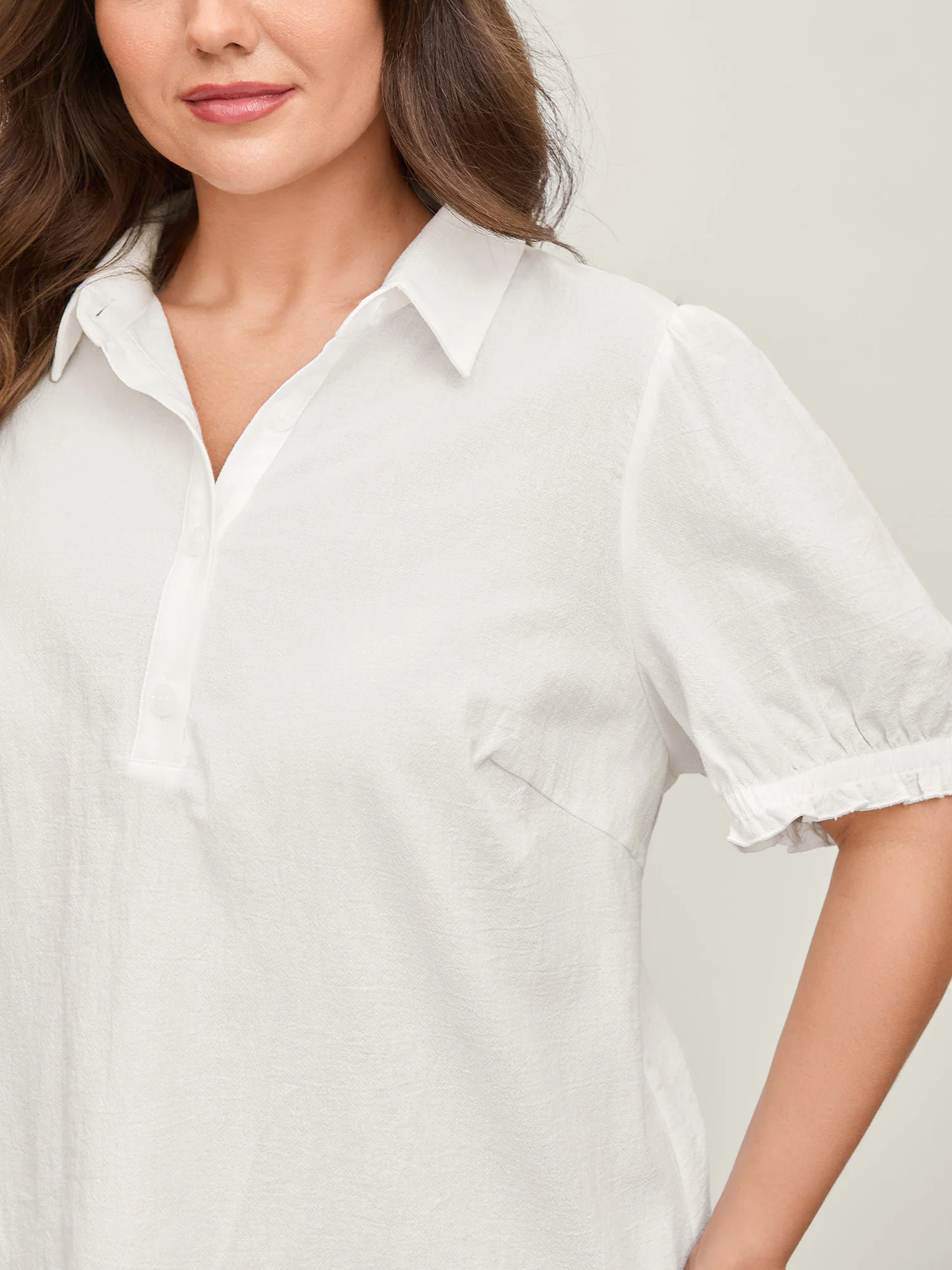 Pure Cotton Ruffled Puffy Sleeve Blouse - Image 7