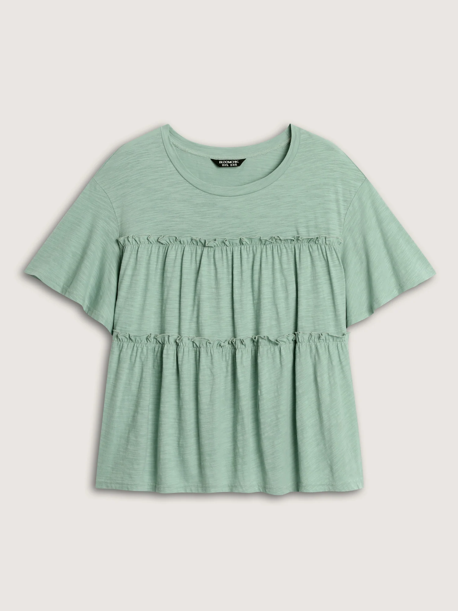Pure Cotton Stretchy Lace Trim T-Shirt - Image 7
