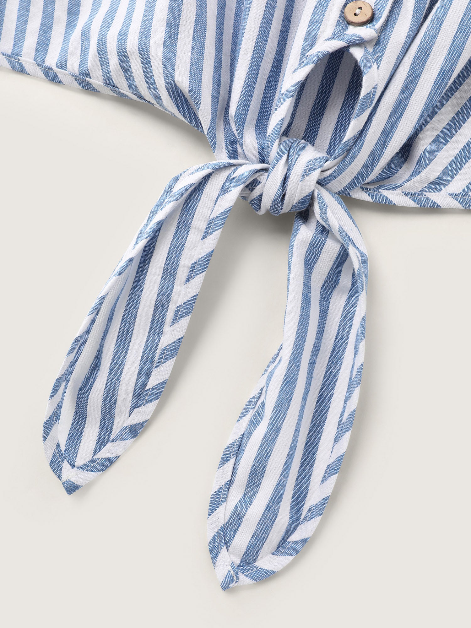 Pure Cotton Striped Petal Hem Two-Piece Set - Image 13