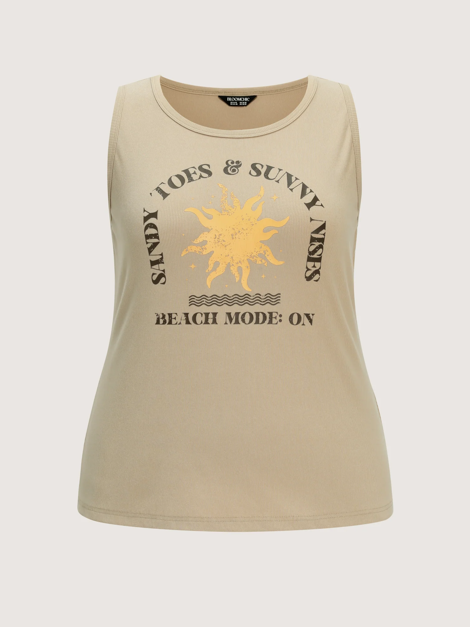Round Neck Beach Mode Tank Top - Image 6